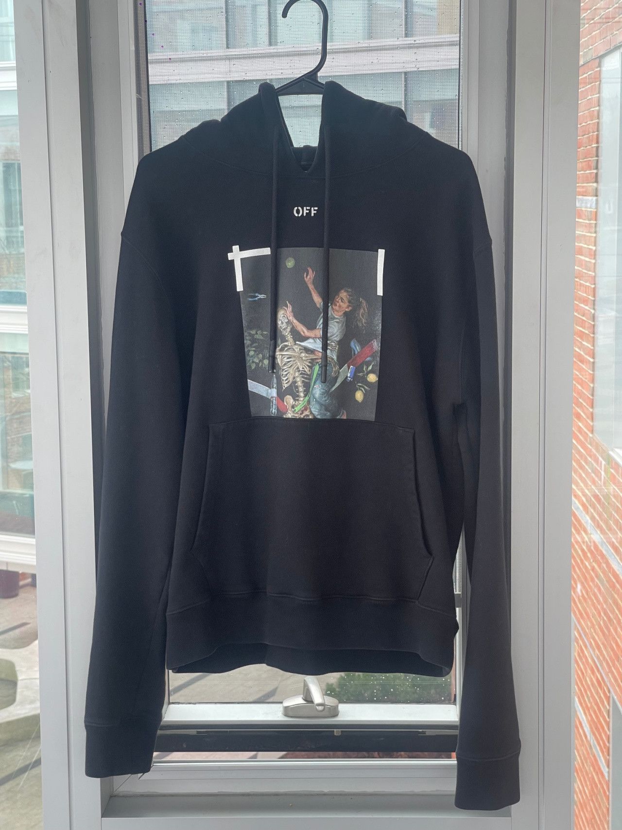 image of Off White Pascal Hoodie in Black, Men's (Size Large)