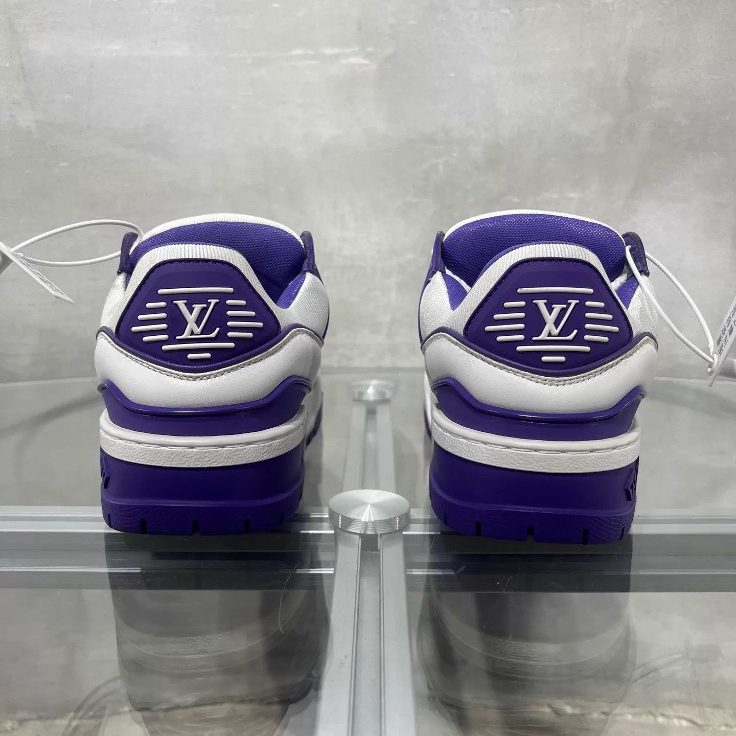 Louis Vuitton LV White & Purple Pangding UK2 Size US 4.5 / IT 34.5 - 6 Thumbnail