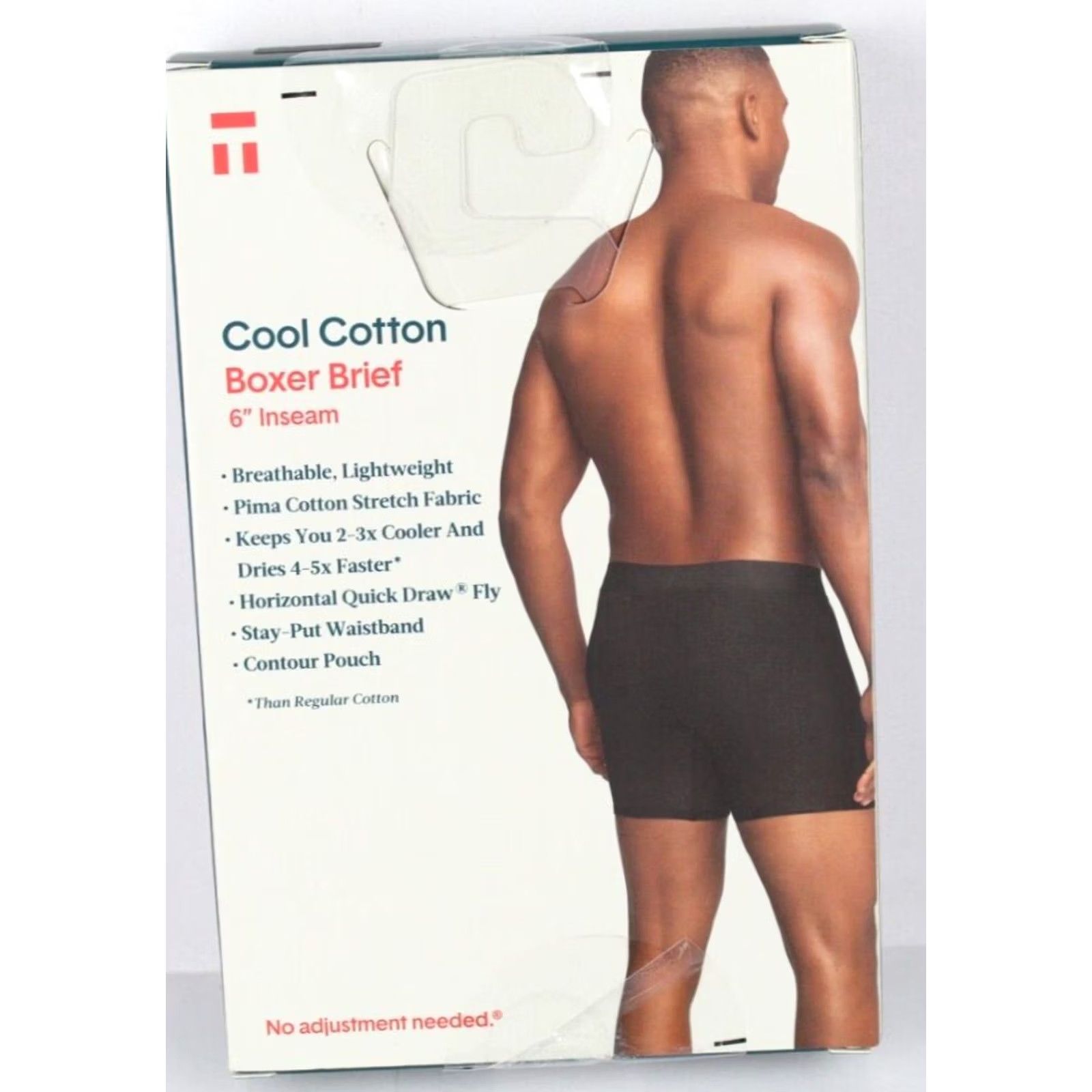 Vintage Tommy John Men's 6 Boxer Briefs 2 Pack Cool Cotton S Small Navy / Black Size 36R - 2 Thumbnail