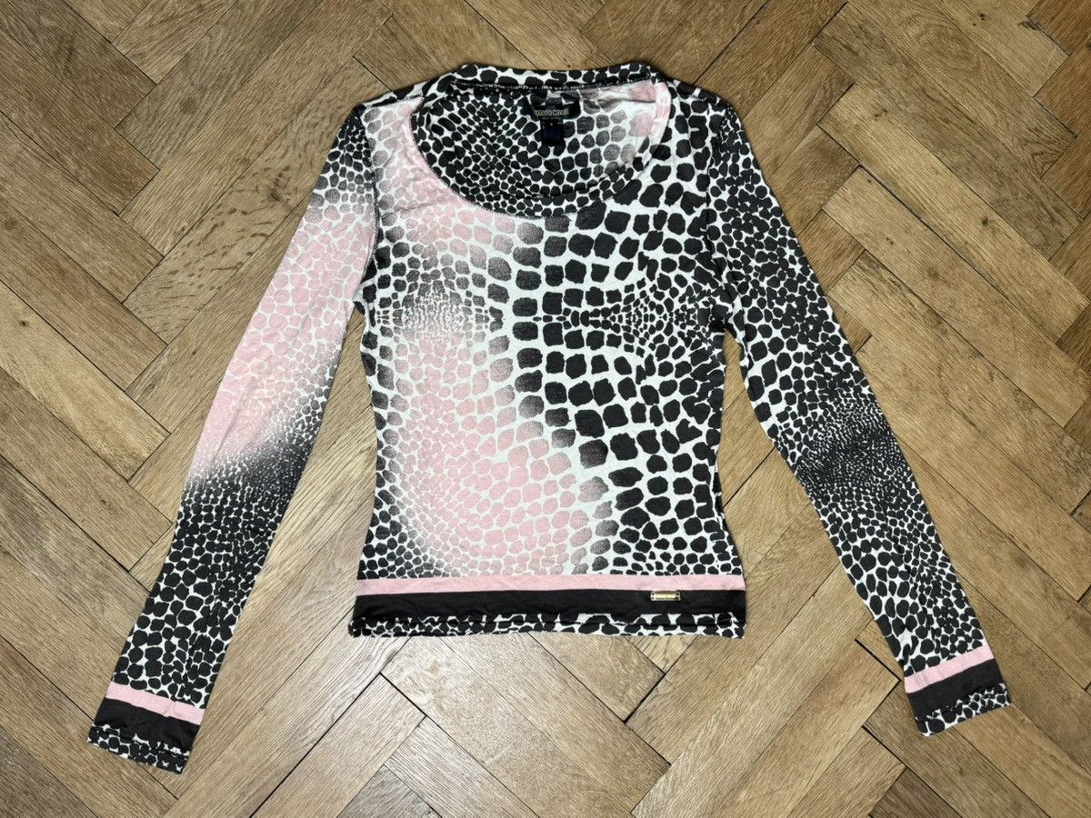 Roberto Cavalli Vintage Roberto Cavalli Animal Print Stretch Top S Size S / US 4 / IT 40 - 1 Thumbnail