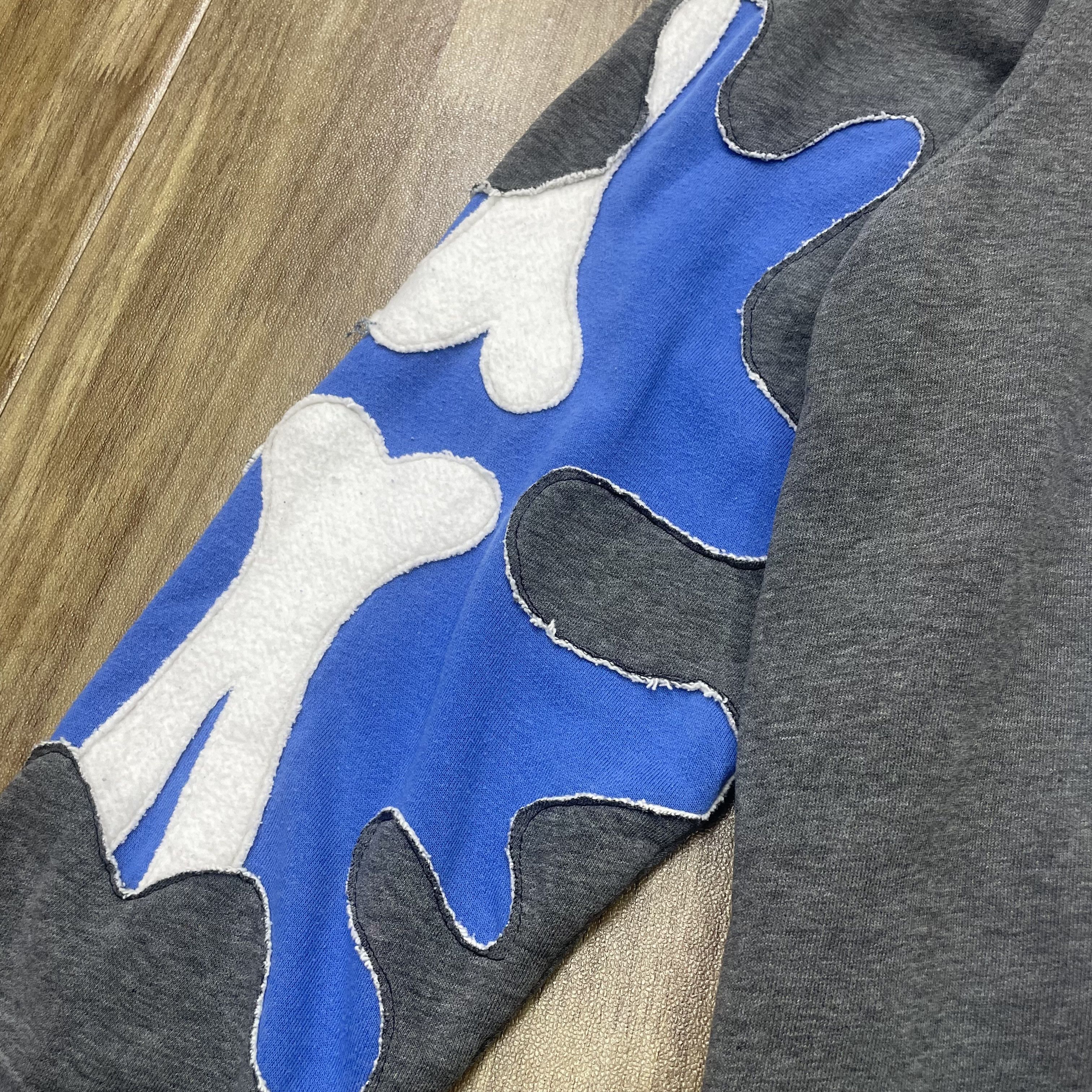 Vintage Custom Reworked Nike Skeleton Flame Patchwork Crewneck 1of1 Size US XXL / EU 58 / 5 - 4 Thumbnail