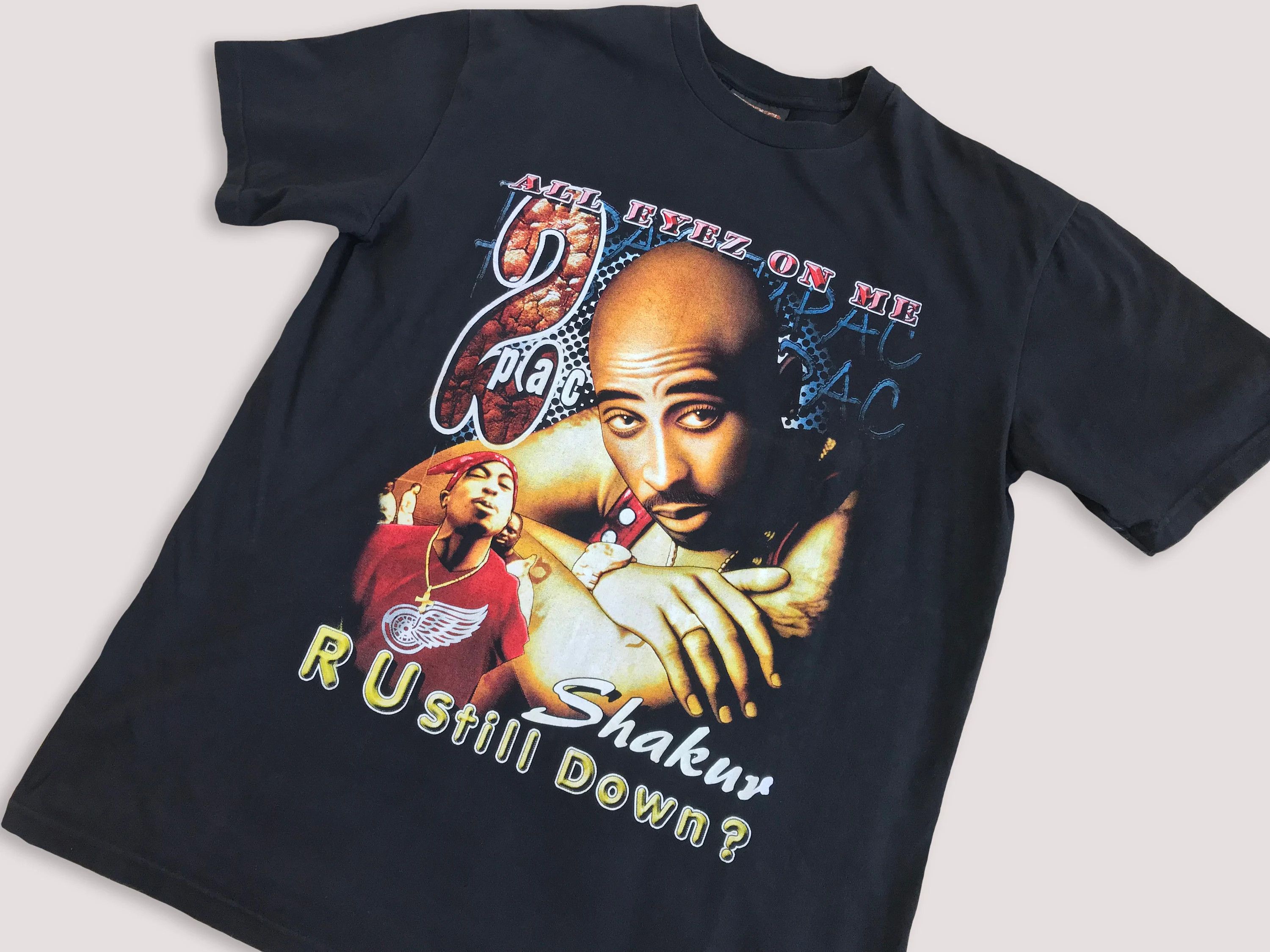 Rap Tees Vintage 90s 2pac t shirt Tupac Tee Rap Hip hop Thug Life Size US L / EU 52-54 / 3 - 8 Thumbnail