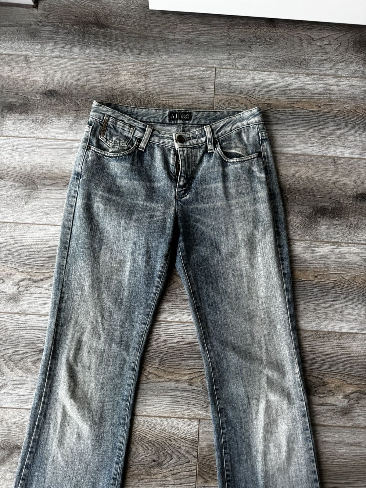 Armani Vintage Armani Jeans Y2k Bootcut Distressed Womens Jeans Size 27" / US 4 / IT 40 - 8 Thumbnail