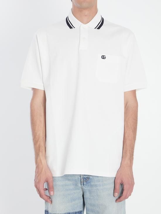 Gucci GUCCI Men Polo Shirts 795174 WHITE Size US XL / EU 56 / 4 - 1 Thumbnail