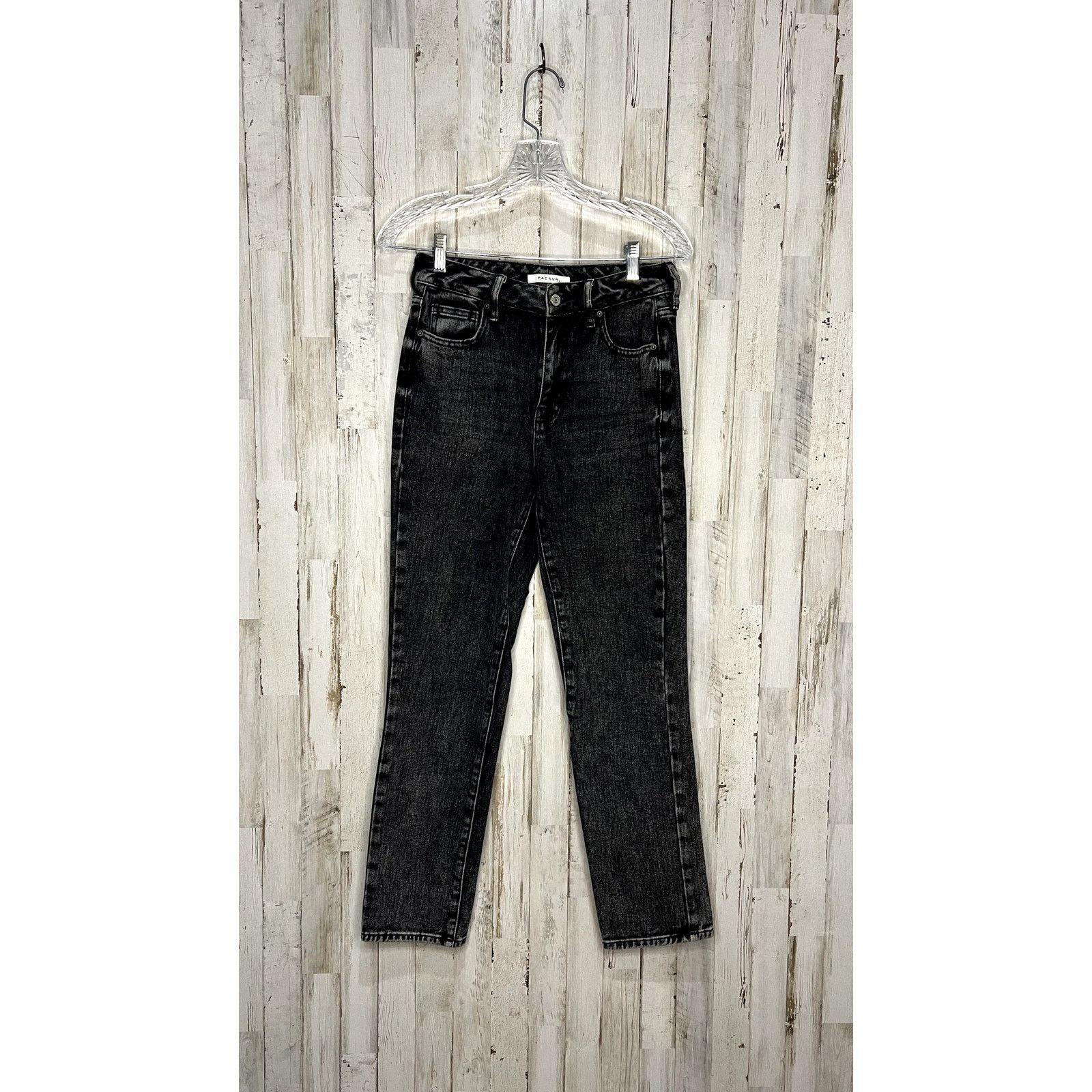Pacsun Pacsun Women's Black High-Rise Straight-Leg Mom Jeans Size 25" / US 0 / IT 36 - 1 Thumbnail