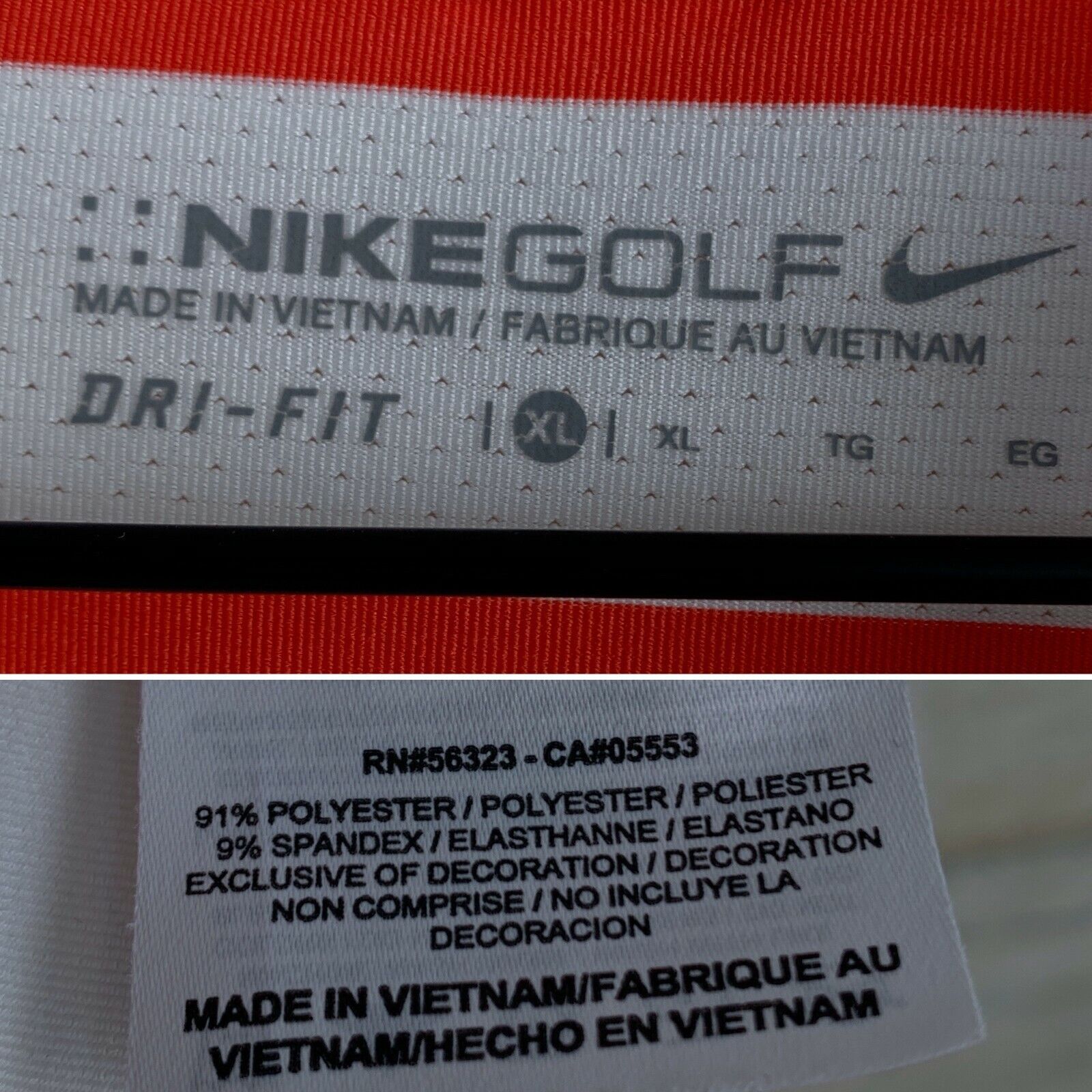 Nike Nike Golf UV Ultra Bold Stripe Polo Shirt White Pink Mens XL Size US XL / EU 56 / 4 - 7 Thumbnail