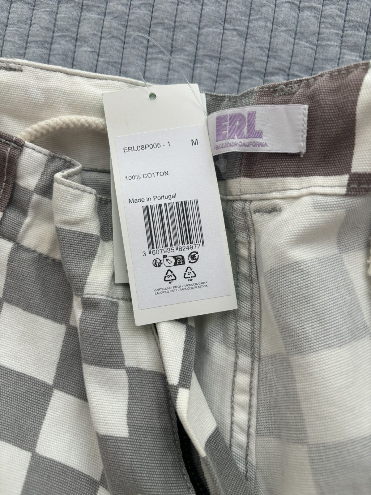 ERL ERL Gray Checkerboard Cargo Pants Size US 32 / EU 48 - 7 Thumbnail