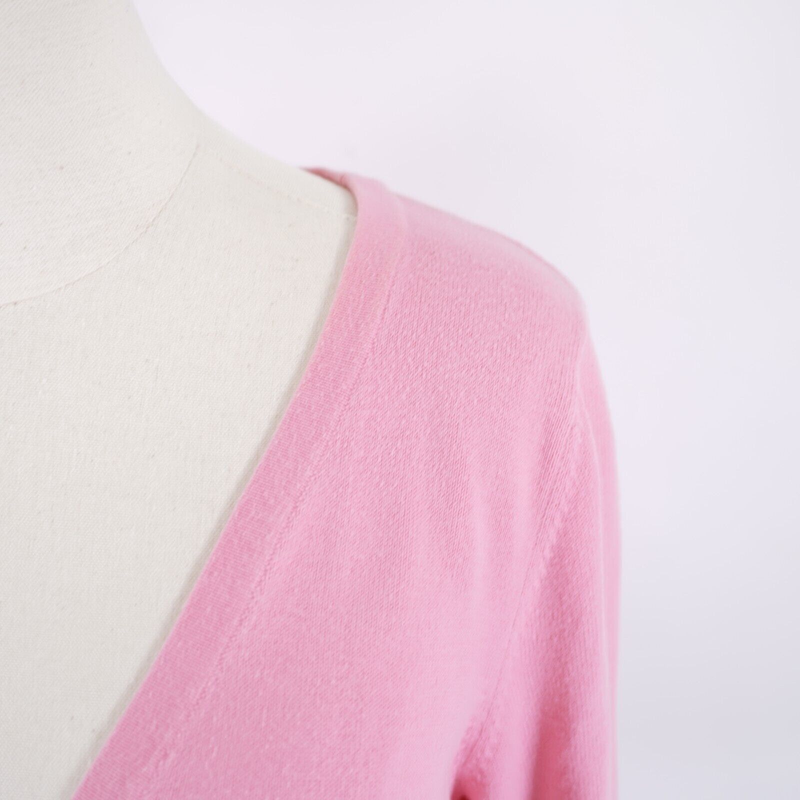 Tommy Hilfiger Tommy Hilfiger Medium Pink Button Cardigan Sweater Long Flut Size M / US 6-8 / IT 42-44 - 4 Thumbnail