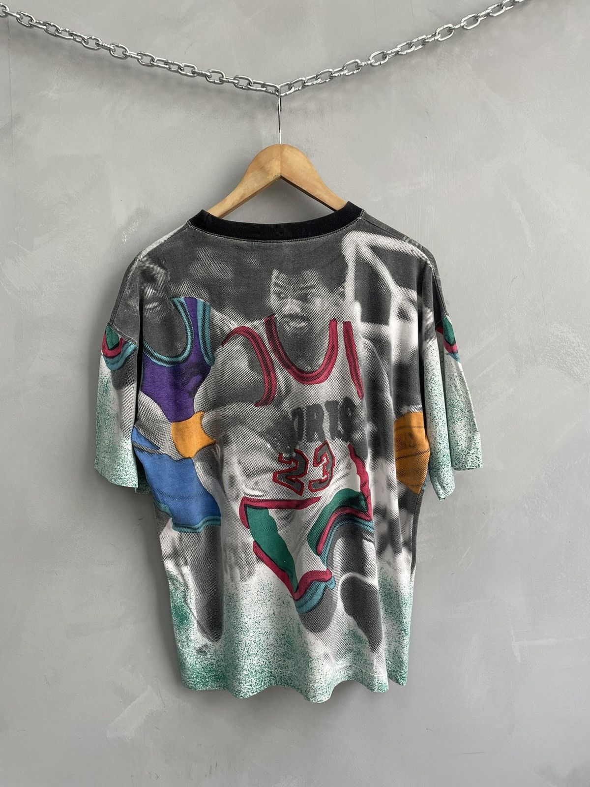 Nike Retro 90s Jordan 23 overprint NBA tupac shirt rare Size US M / EU 48-50 / 2 - 7 Thumbnail