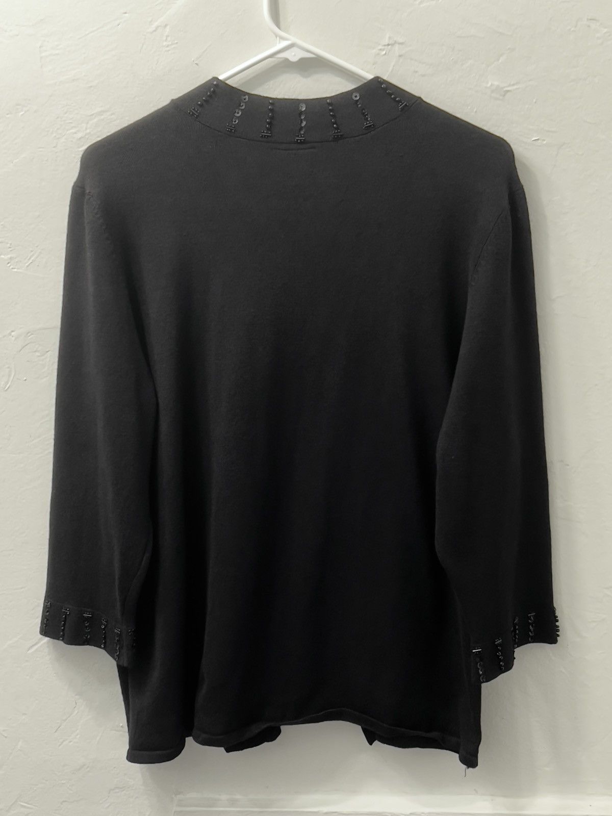 Other 2-in-1 Black Beaded Trim Cardigan w/ Built-in Tank Size XL / US 12-14 / IT 48-50 - 6 Thumbnail