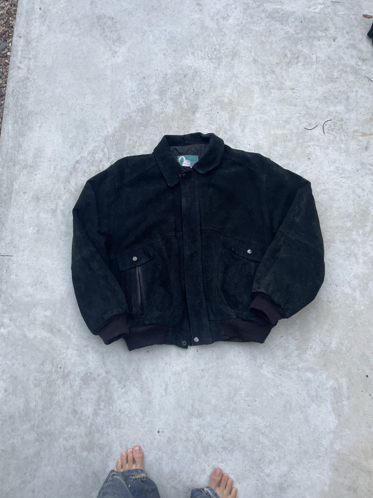 Vintage Vintage Suede Bomber Jacket Size US M / EU 48-50 / 2 - 1 Thumbnail