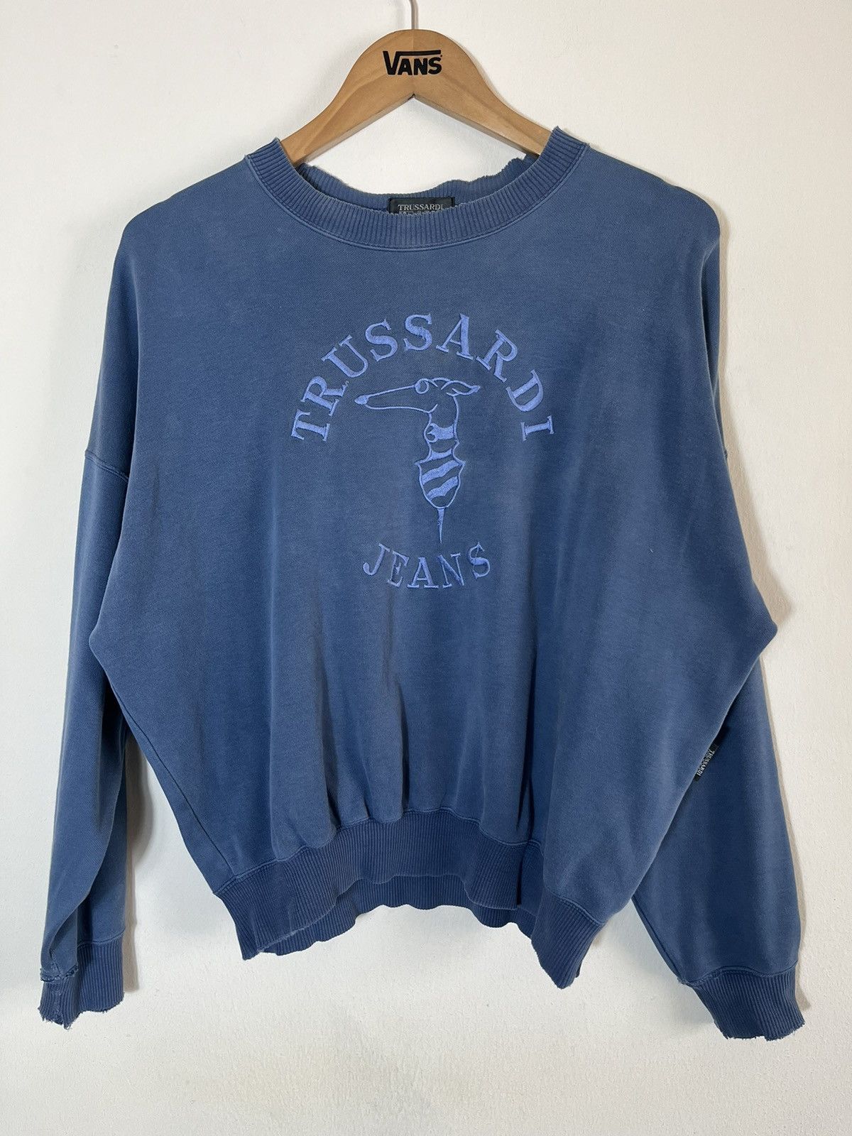 Trussardi Trussardi Jeans Distressed Sweatshirt Size US XS / EU 42 / 0 - 2 Thumbnail