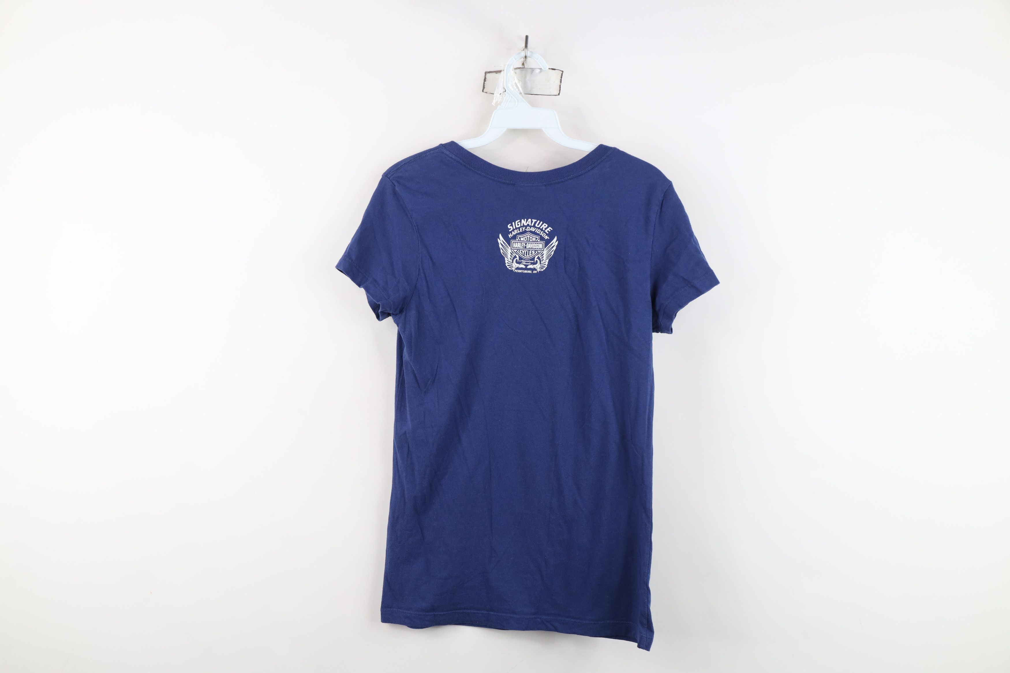 Harley Davidson Vintage Y2K Harley Davidson Sequined Eagle T-Shirt Blue Size M / US 6-8 / IT 42-44 - 14 Thumbnail