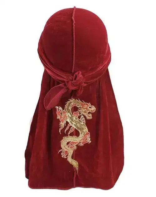 Other Dragon Pattern Velvet Durag Size ONE SIZE - 3 Thumbnail