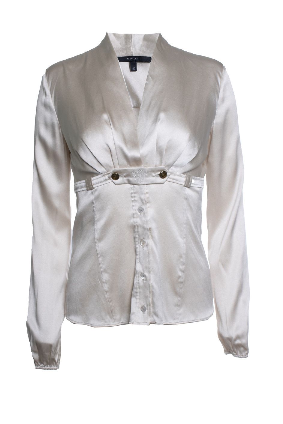 Gucci Gucci, Hysteria beige silk blouse Size XS / US 0-2 / IT 36-38 - 1 Thumbnail