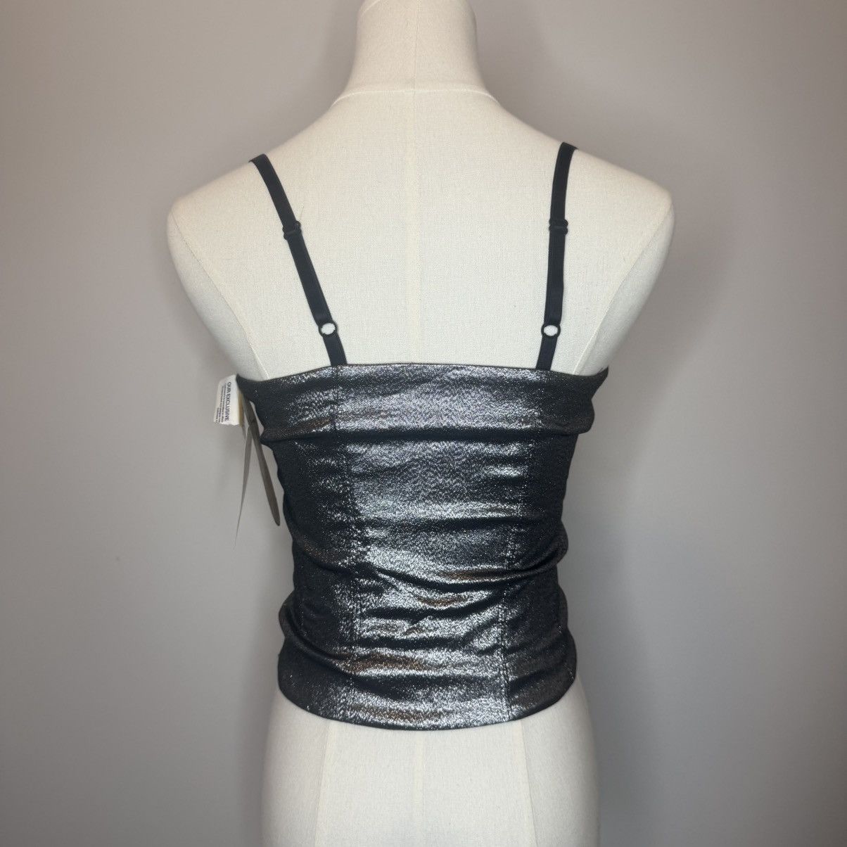 Other Tempesta Gruppo Americano Metallic Black Strappy Corset-Styl Size XS / US 0-2 / IT 36-38 - 3 Thumbnail