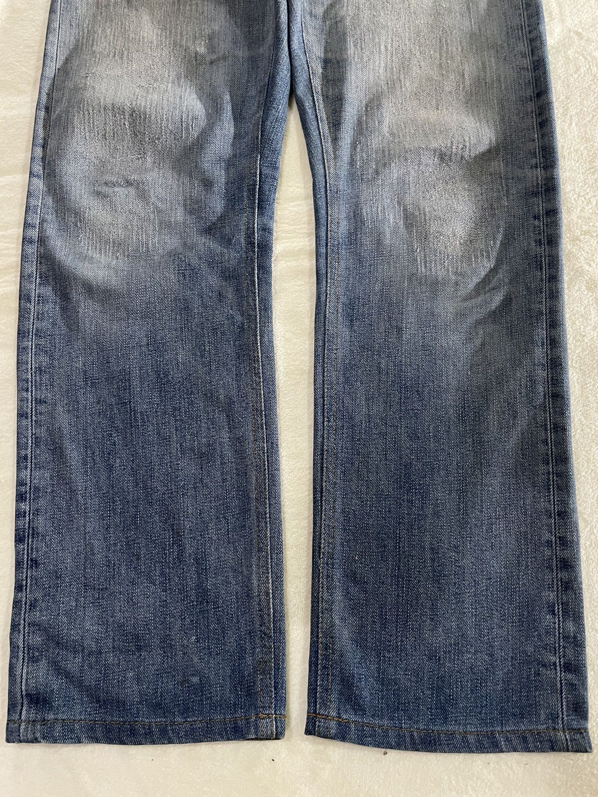 Adidas Vintage Adidas Faded Distress Blue Denim Jeans Size US 33 - 3 Thumbnail
