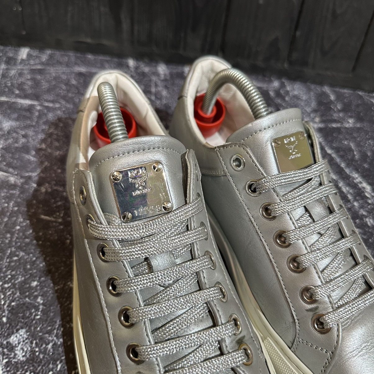 MCM MCM - Women’s Monogram Silver Leather Sneakers Size 39 Size US 9 / IT 39 - 7 Thumbnail