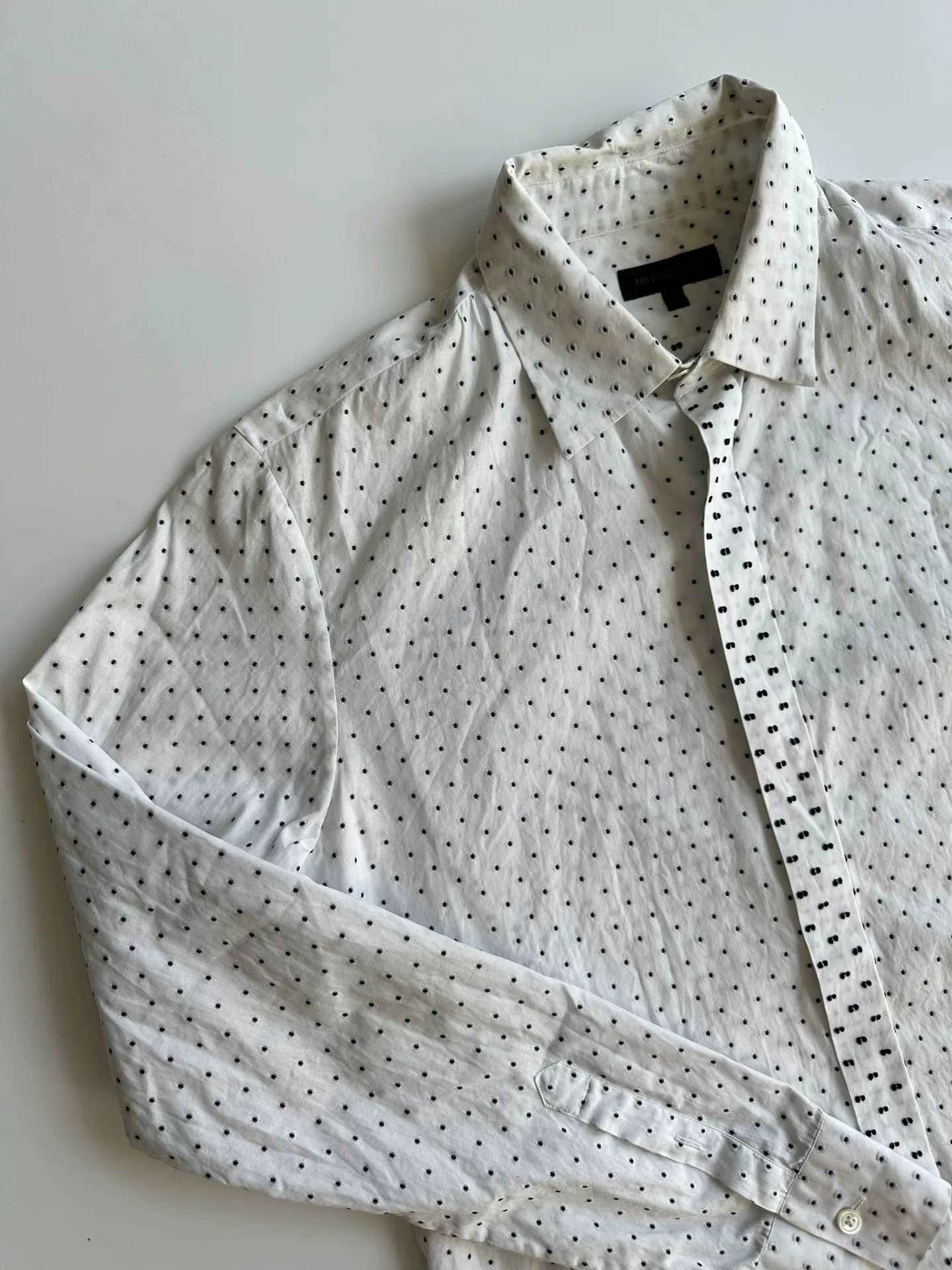 Ann Demeulemeester Ann Demeulemeester Embroidered Polka Dot Shirt Size L / US 10 / IT 46 - 1 Thumbnail