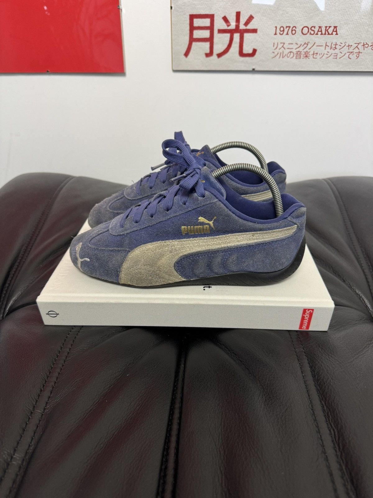 Puma Vintage Puma Speedcat Suede Blue Low Top Sneakers Hype Size US 7 / IT 37 - 1 Thumbnail