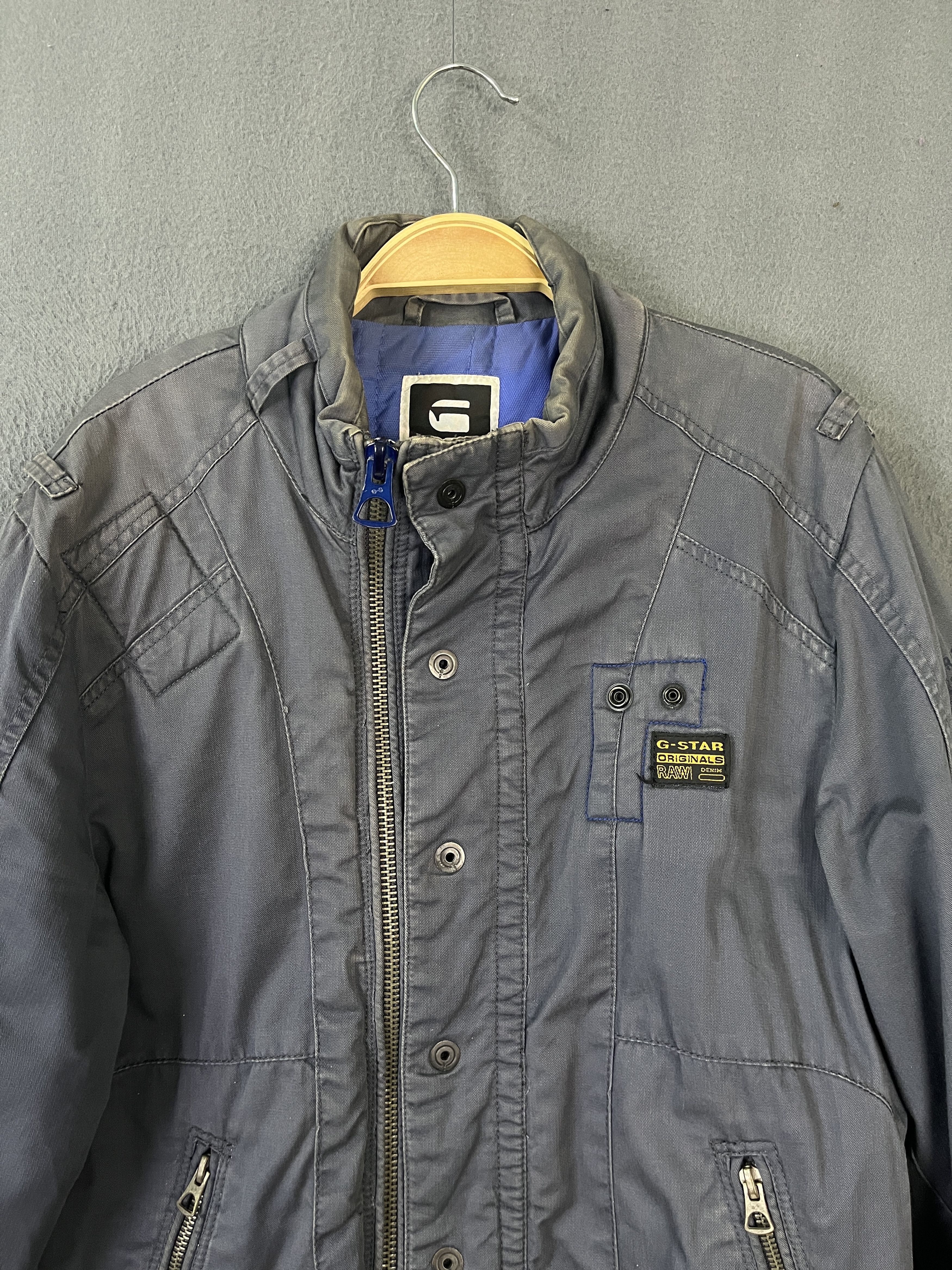 G-Star G-STAR Raw Denim Biker Jacket Soft Padded Asymmetrical Style Size US S / EU 44-46 / 1 - 3 Thumbnail