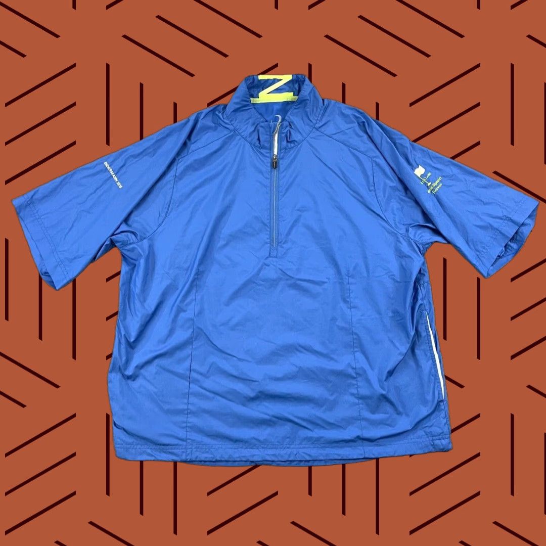 Vintage ZERO RESTRICTION Jacket Men XL Blue Bidermann DE Special Olympics 1/2 Sleeve Zip Size US XL / EU 56 / 4 - 1 Thumbnail