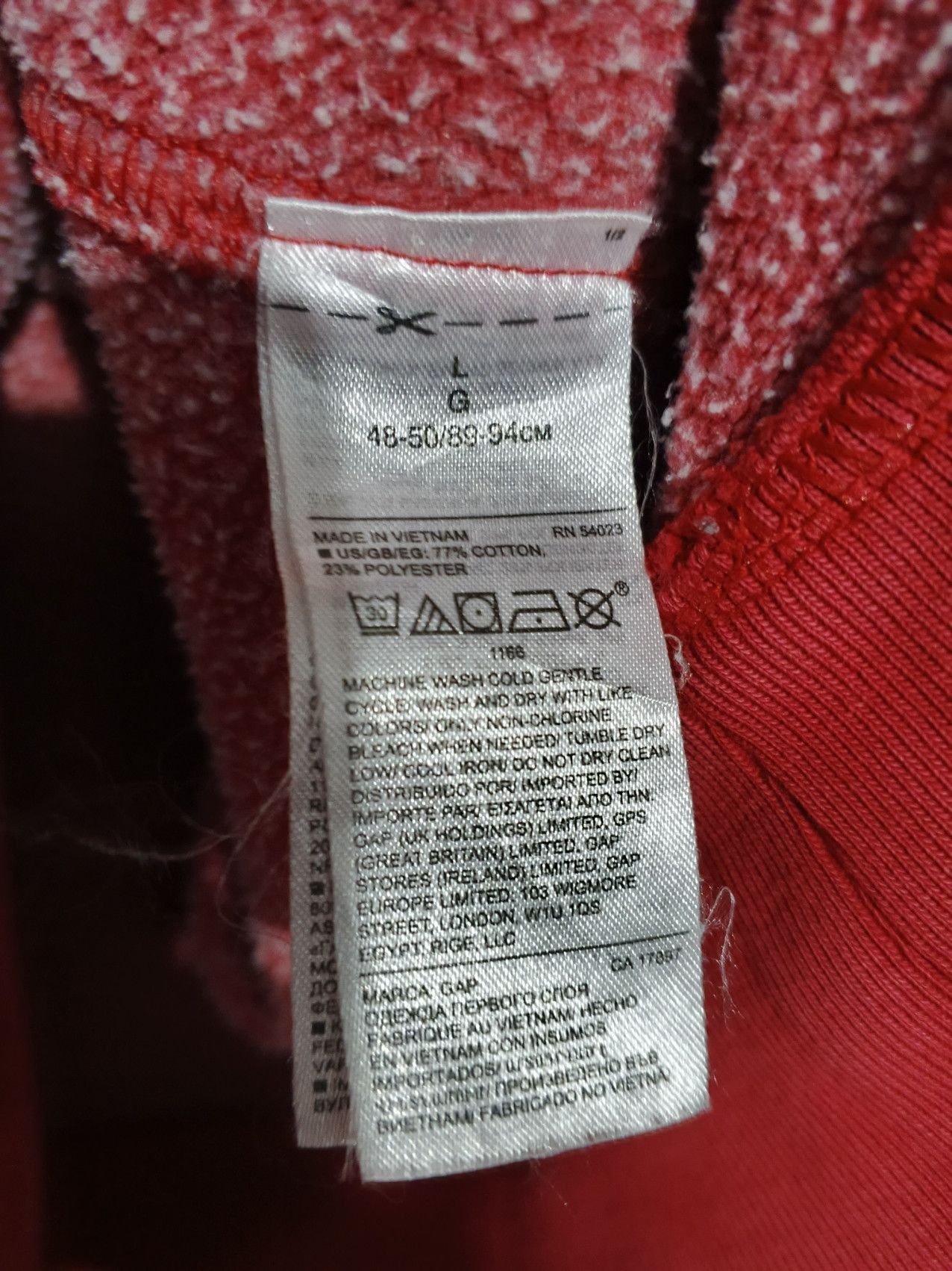 Gap Vintage Gap Sueded Hood Lasalle Red Size US L / EU 52-54 / 3 - 4 Thumbnail
