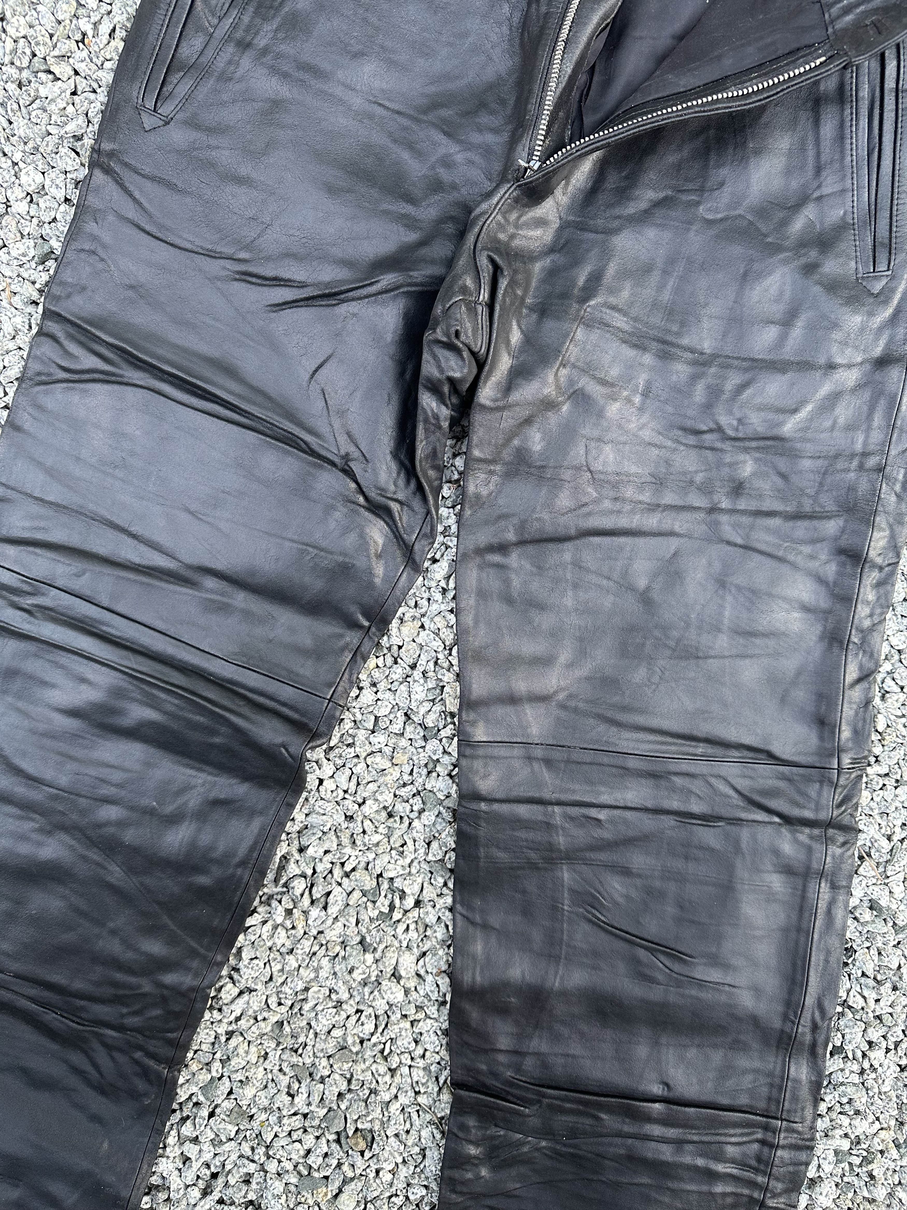 Yoshiyuki Konishi Japanese Brand Ficce Yoshiyuki Konishi Leather Biker Pants Size US 32 / EU 48 - 8 Thumbnail