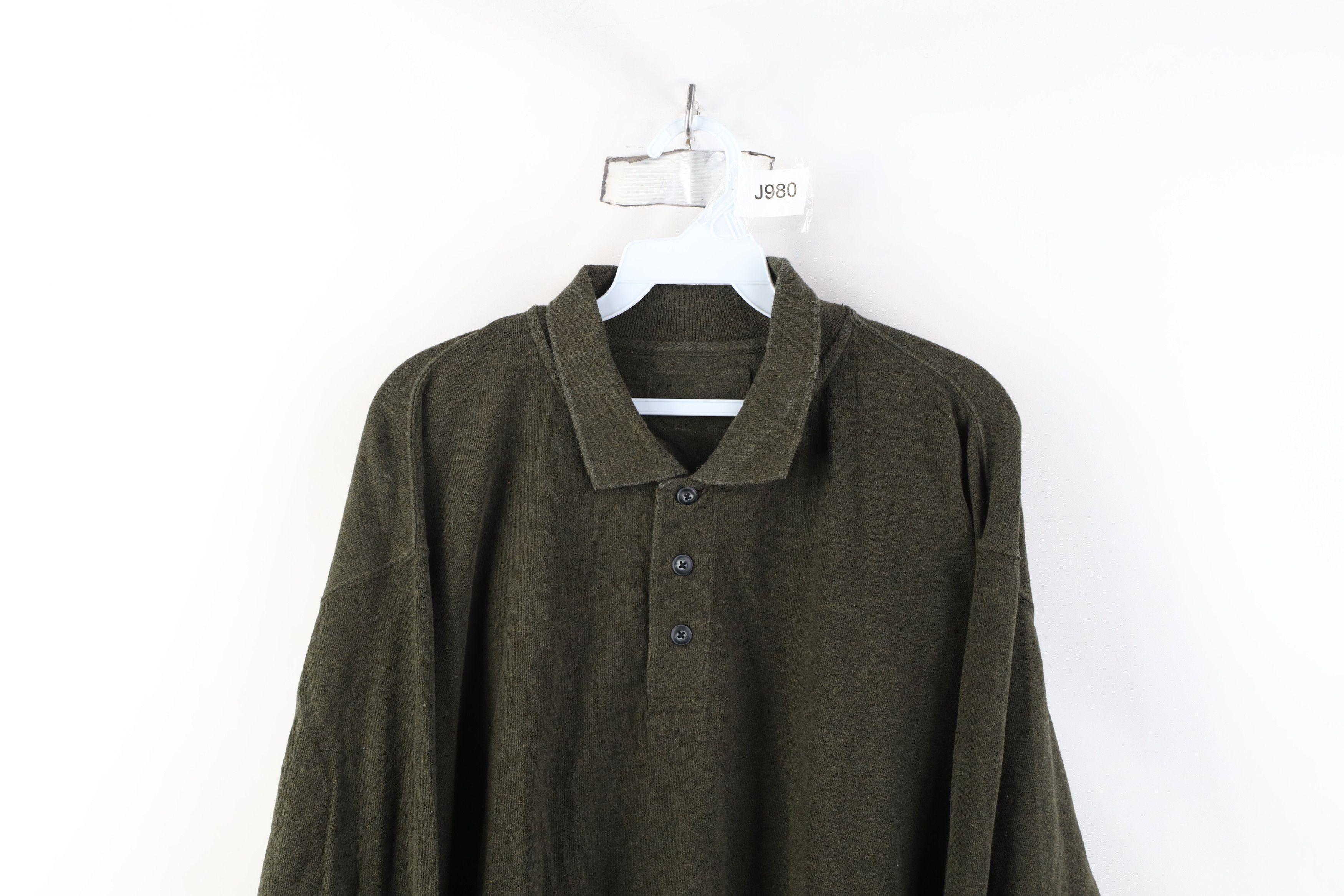 Vintage Vintage 90s Y2K Streetwear Long Sleeve Rugby Polo Shirt Size US XXL / EU 58 / 5 - 2 Thumbnail