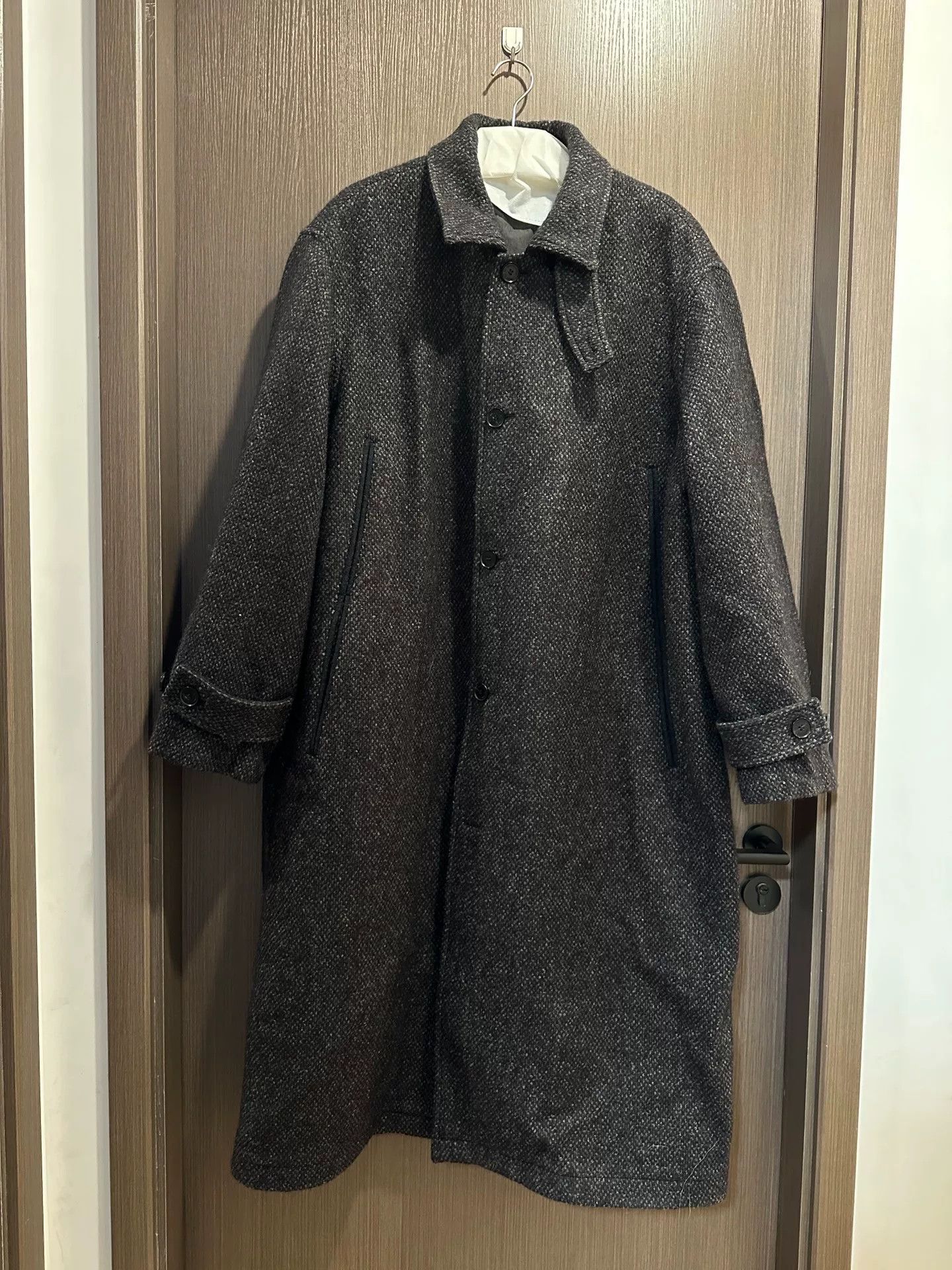 Vintage COMMON SCENTS Balmacaan Wool Blend Long Coat Size US XL / EU 56 / 4 - 1 Thumbnail