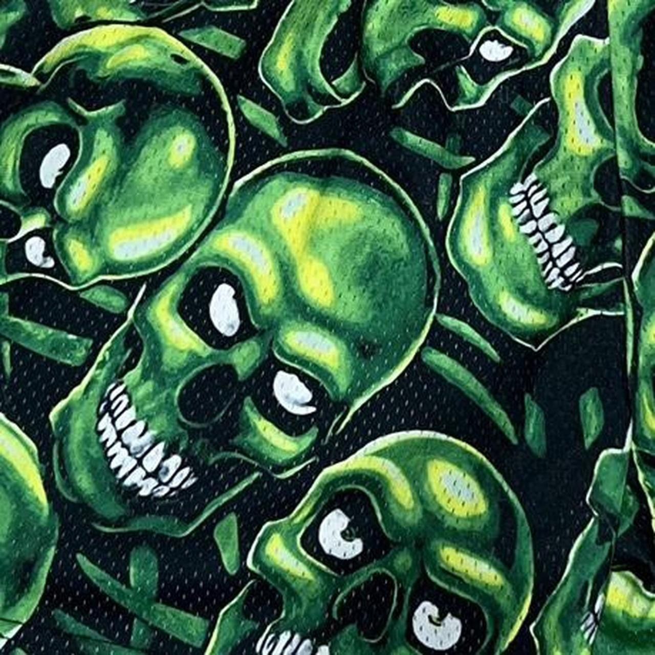 Other liquid blue skull style print neon slime green shorts mesh Size US 32 / EU 48 - 3 Thumbnail