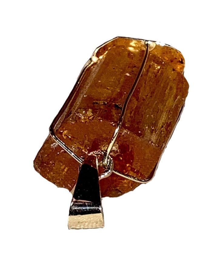 Designer Artisan HandMade 14KT Caged Gold Imperial Topaz Pendant Size ONE SIZE - 3 Thumbnail