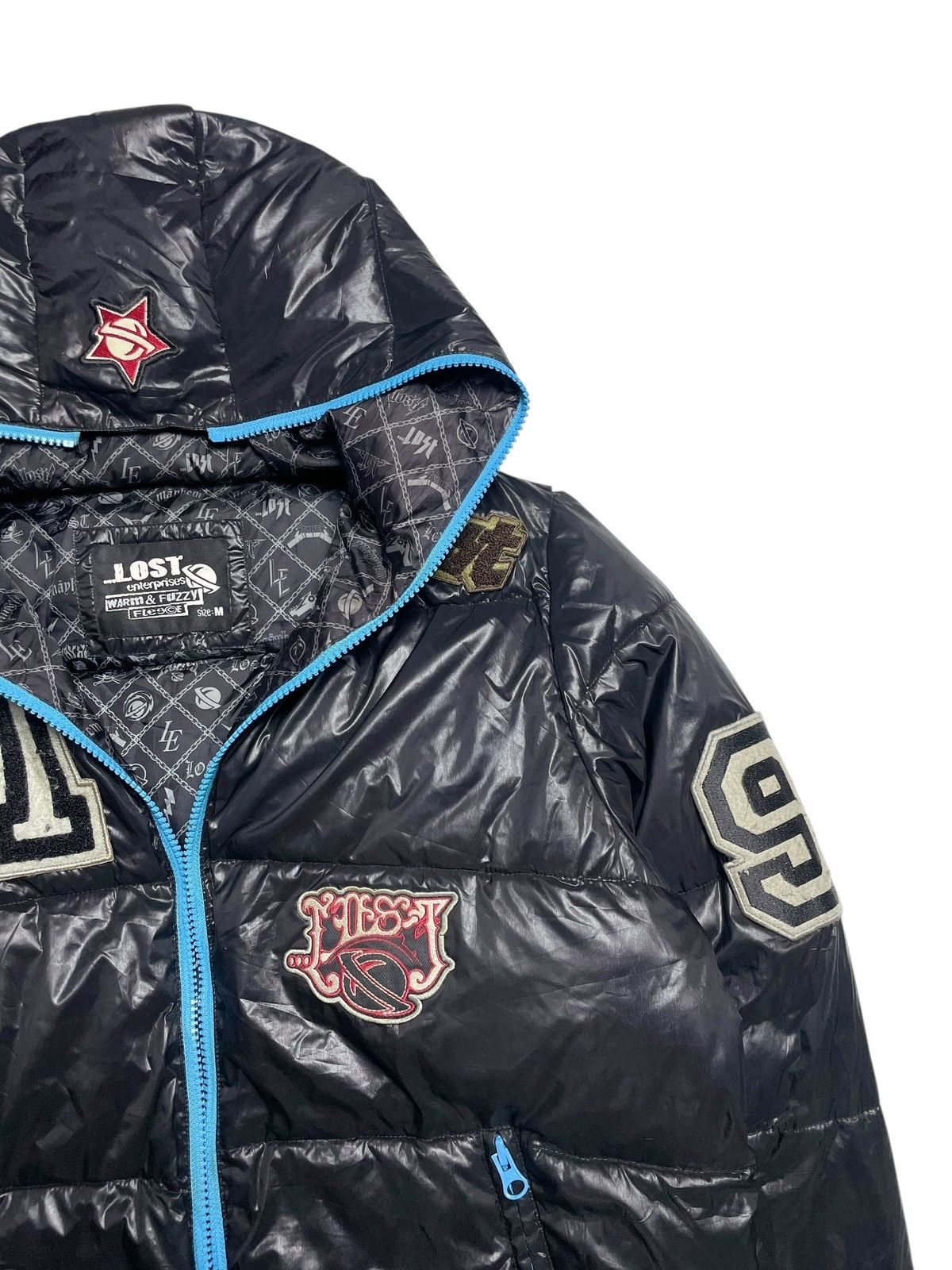 Angel Blue 2000’s Lost Enterpises - Puffer Skate Patch Jacket Size US L / EU 52-54 / 3 - 8 Thumbnail