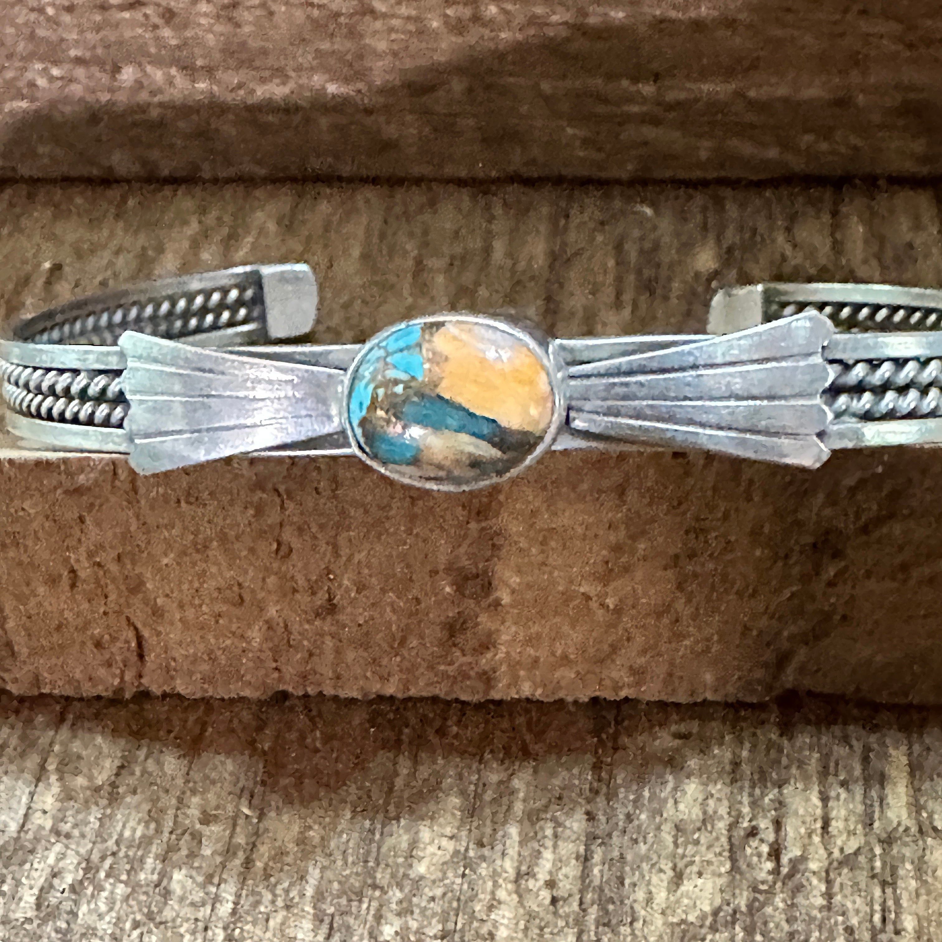Other Handmade Navajo Pink Dream Mojave Sterling Silver Cuff Brace Size ONE SIZE - 5 Thumbnail