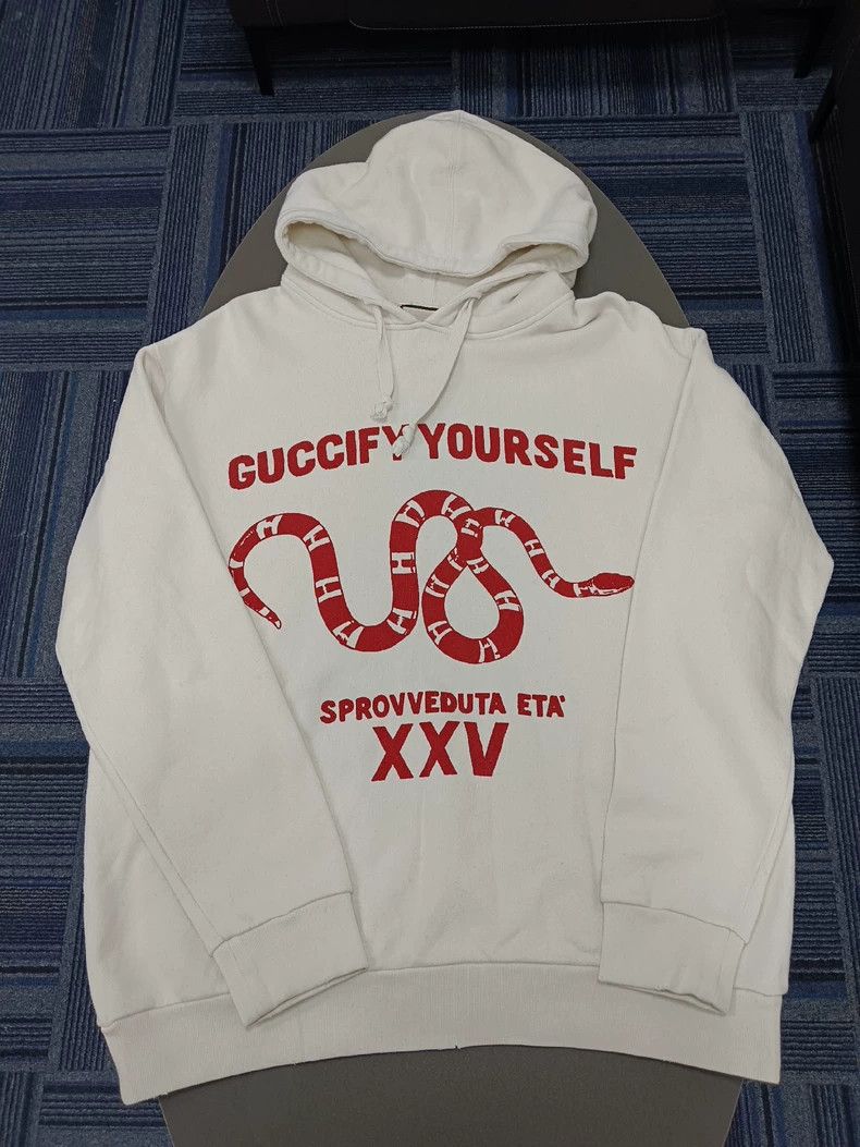 Gucci Gucci Hooded sweatshirt with red snake pattern 2504-Nextarr Size US M / EU 48-50 / 2 - 1 Thumbnail