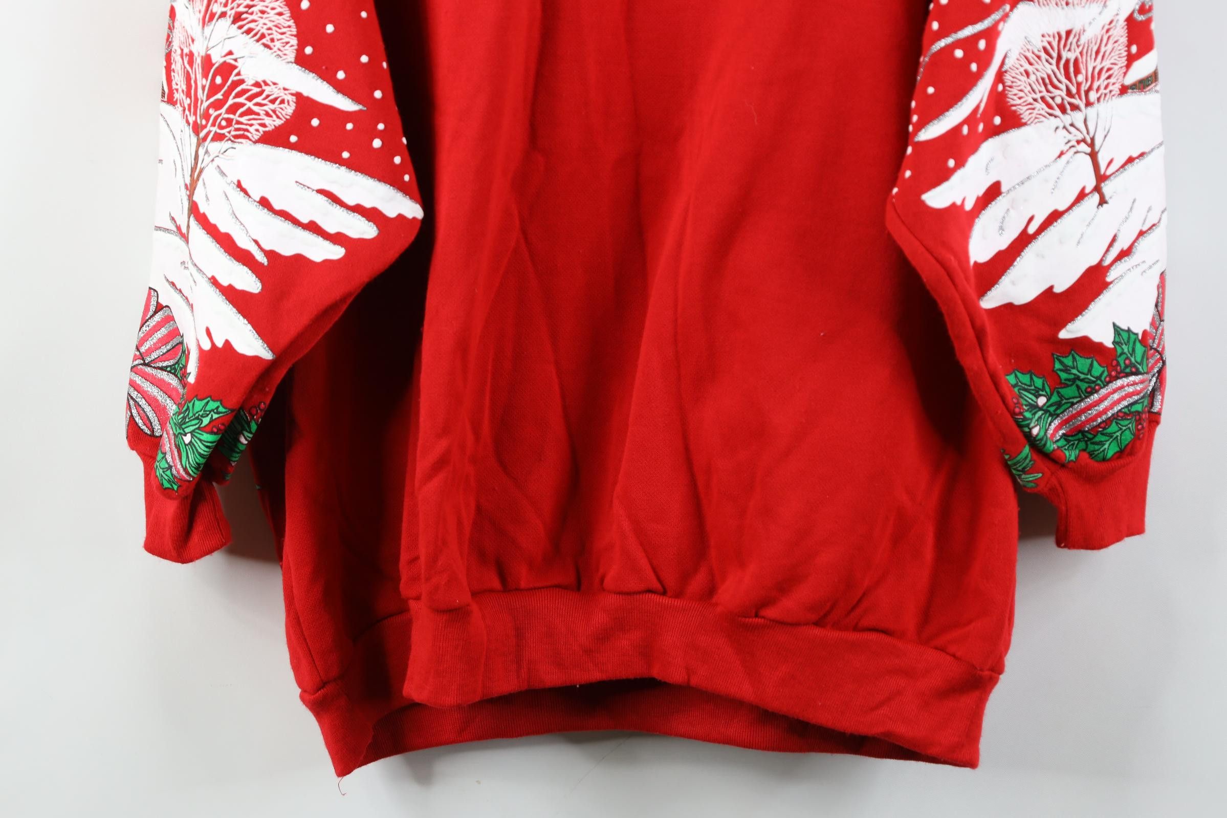 Vintage Vintage 90s Print Christmas Country Farmhouse Sweatshirt USA Size XXL / US 16-18 / IT 52-54 - 15 Thumbnail