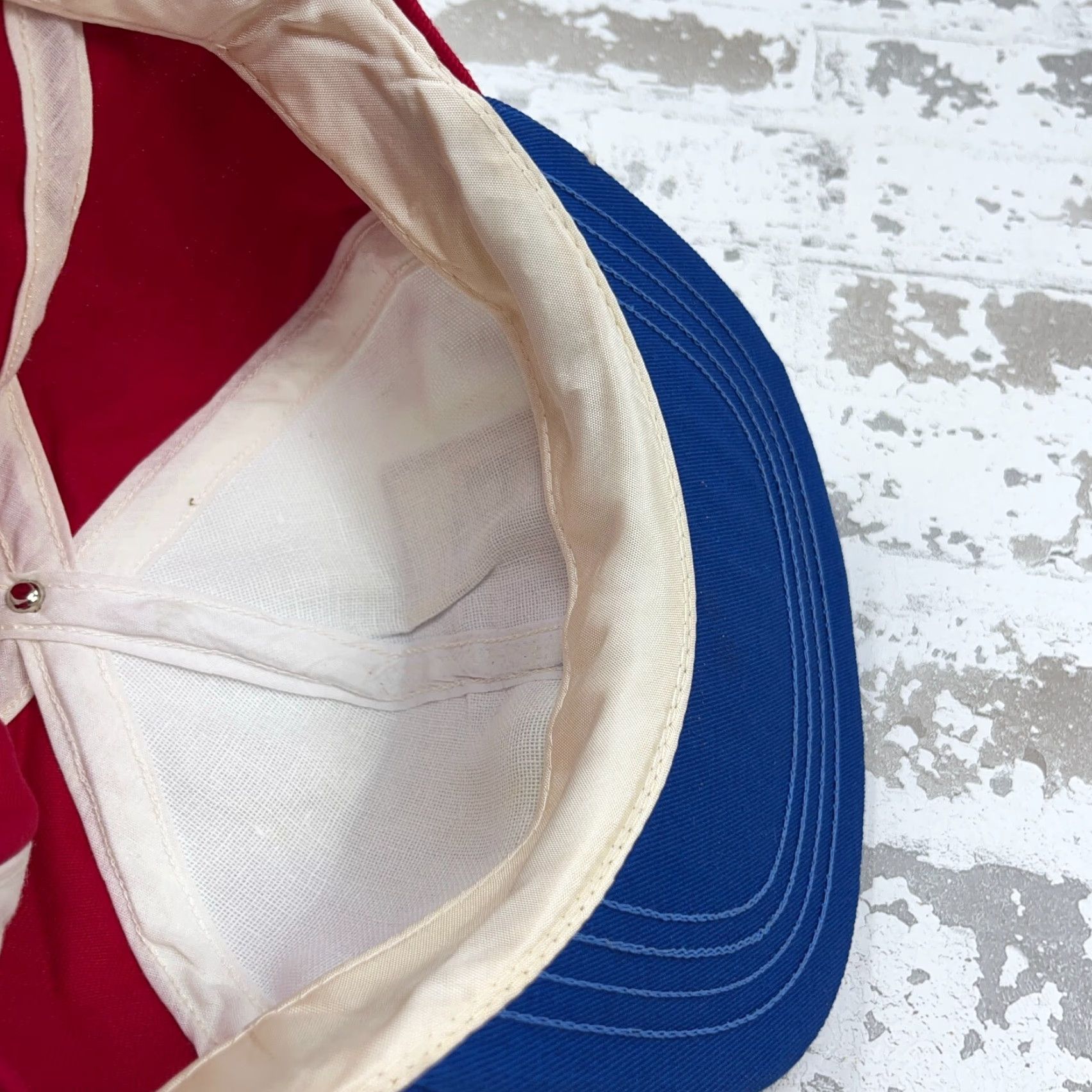CO VINTAGE Union Made Trucker Hat Cap Red White Blue 80s Adjustable USA 80s Retro Classic Logo Mens Size ONE SIZE - 7 Thumbnail