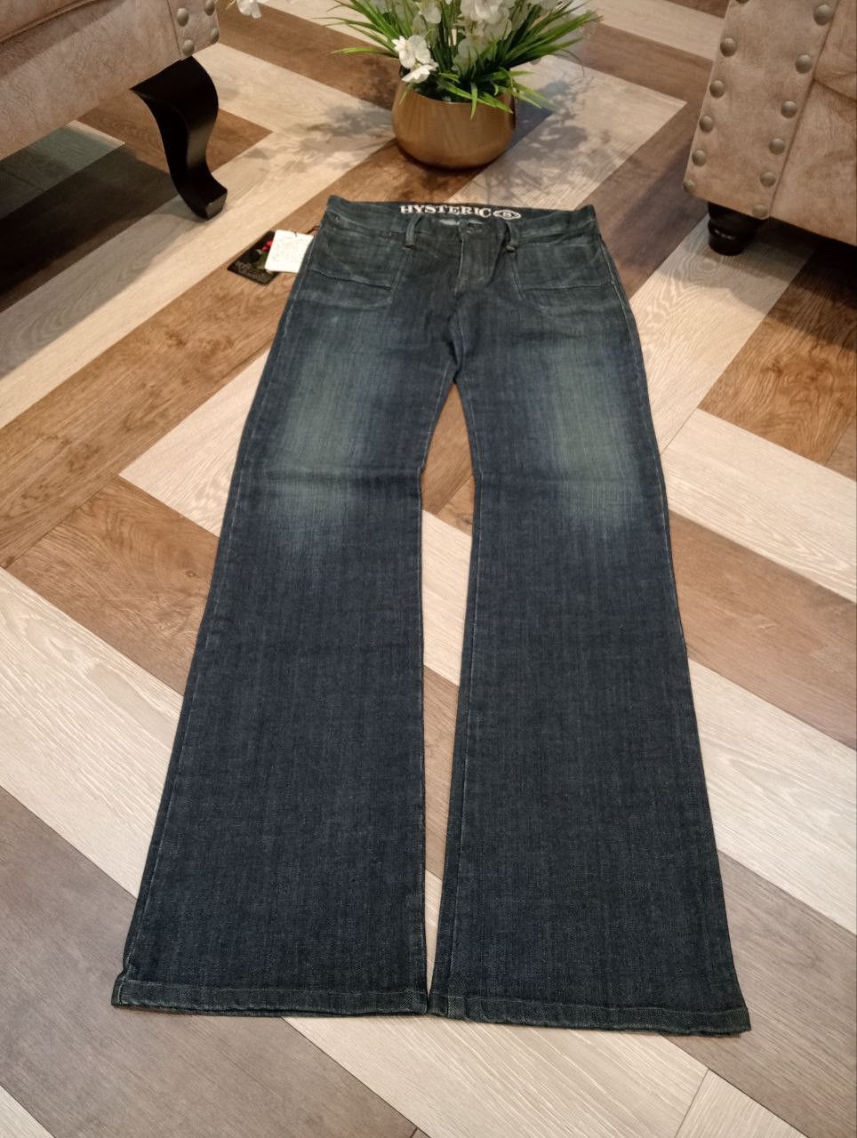 Hysteric Glamour HYSTERIC GLAMOUR JAPAN INDIGO STRETCH FLARED PANTS Size US 30 / EU 46 - 3 Thumbnail