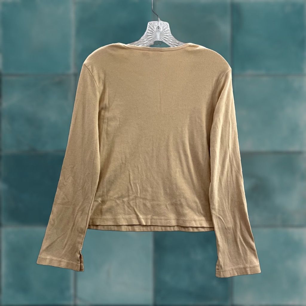 Vintage VINTAGE Xhilaration Top Shirt Long Sleeve Y2K Peach Orange Studded V-Neck L Girls Womens Size L / US 10 / IT 46 - 1 Thumbnail