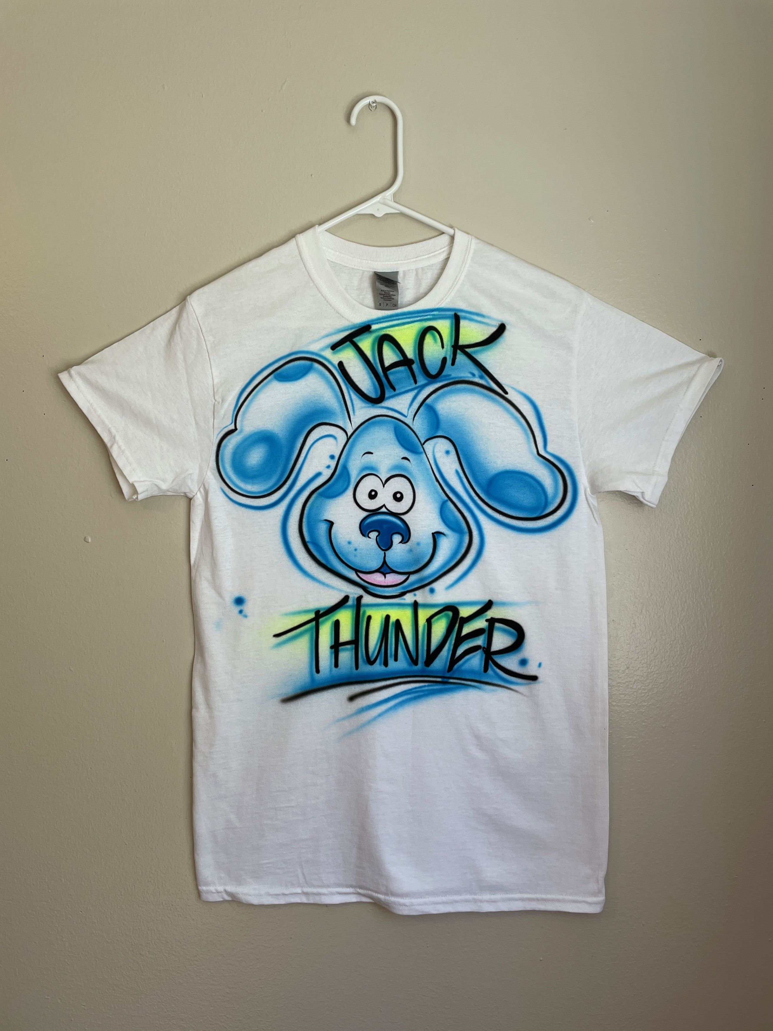 Other Airbrush Blue's Clues Jack Thunder Shirt Size M / US 6-8 / IT 42-44 - 1 Thumbnail