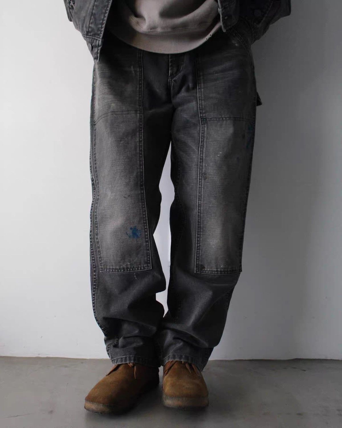 Japanese Brand BOWWOW “DOUBLE KNEE DUCK PAINTER PANTS” Size US 32 / EU 48 - 11 Thumbnail