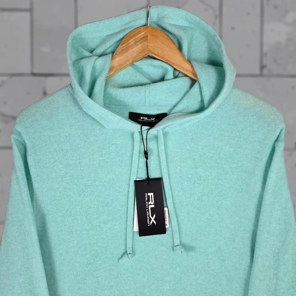 RLX Ralph Lauren RLX Ralph Lauren Mens Large Turquoise Golf Sweater - 100% Cashmere - Size - New With Tags Size US L / EU 52-54 / 3 - 1 Thumbnail