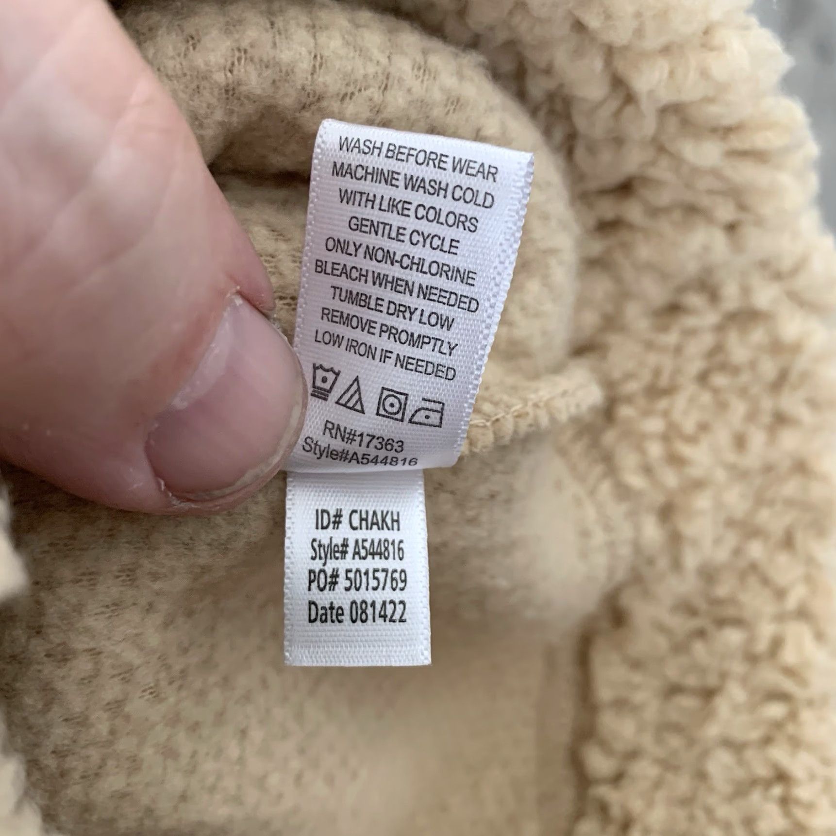 Vintage Koolaburra by UGG Womens XL Teddy Bear Sherpa Hoodie Jacket Tan Camel Pockets Size XL / US 12-14 / IT 48-50 - 6 Thumbnail