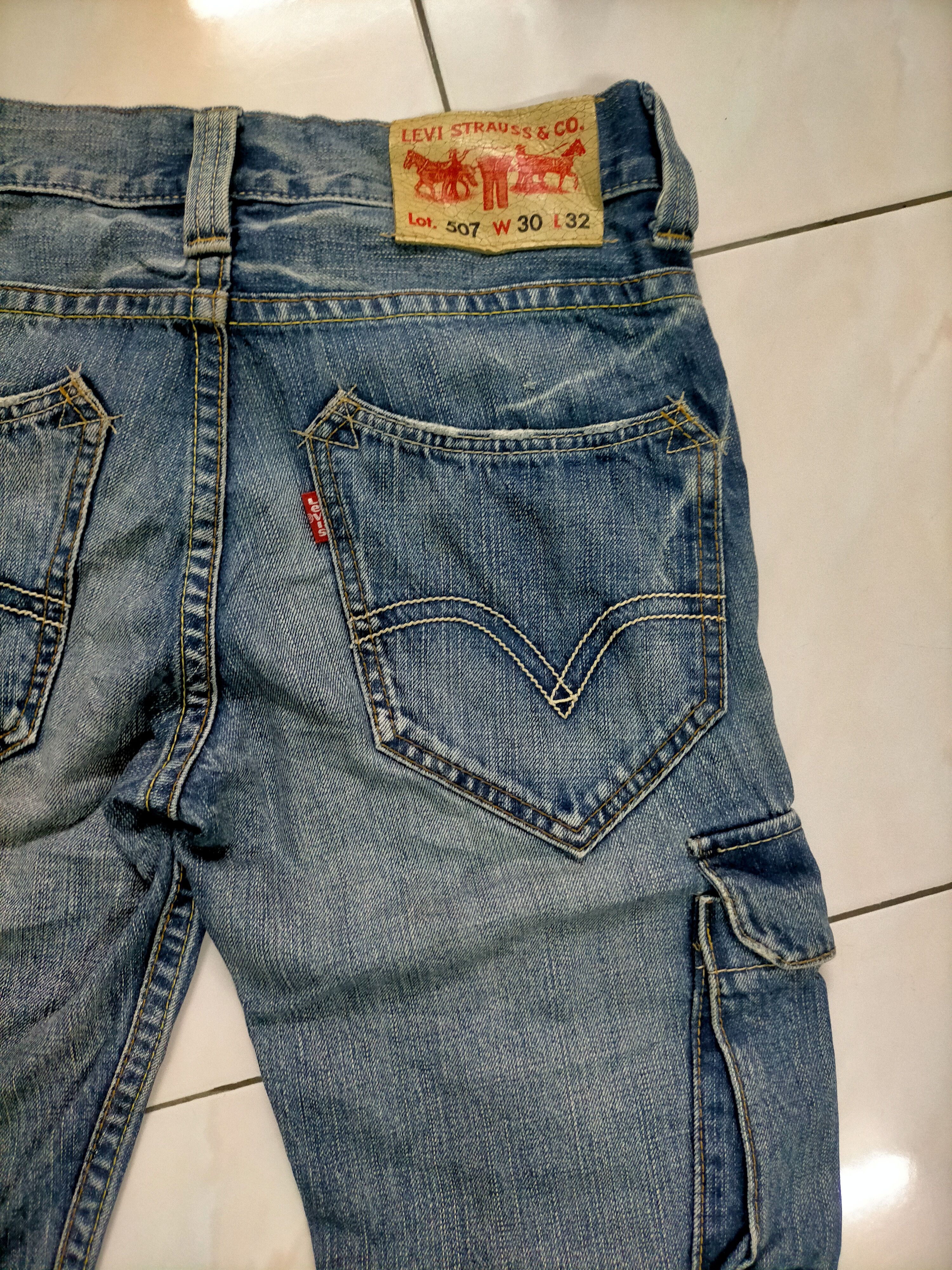 Levi's 🔥Vintage🔥 Levis 507 Rare Mudwash Ripped Flare Size US 30 / EU 46 - 4 Thumbnail