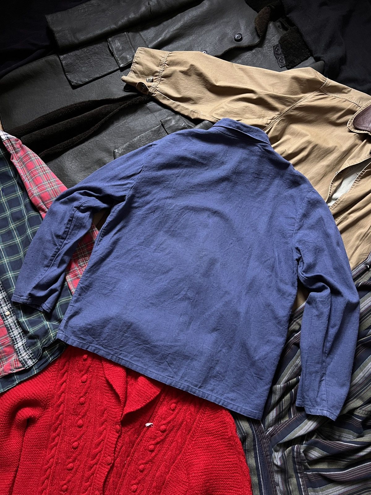 Le Laboureur Vintage 50s Laboureur Chore Light Jacket Workwear Shirt Size US L / EU 52-54 / 3 - 2 Thumbnail