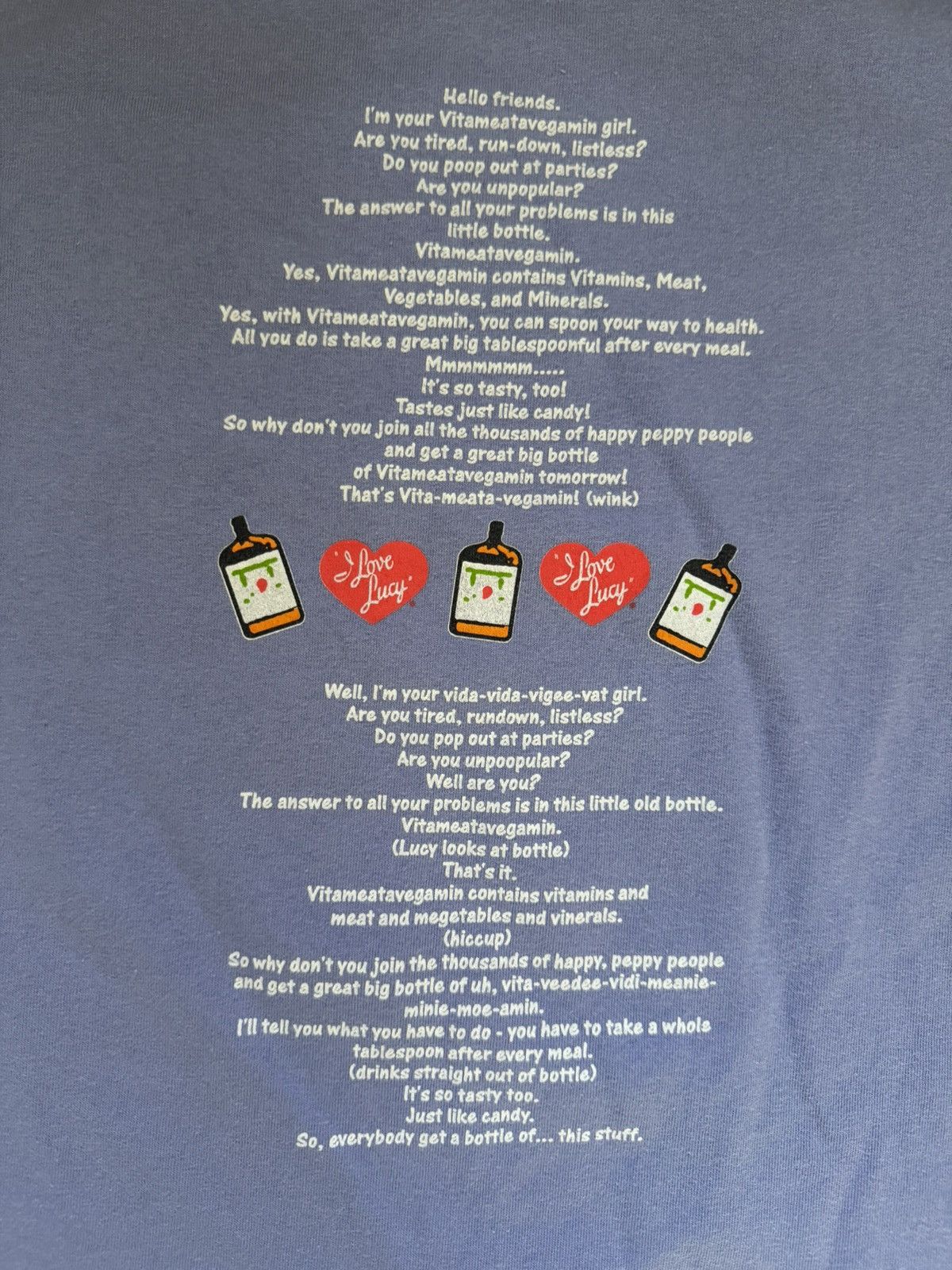 Vintage Y2k Vitameatavegamin Tee Size US L / EU 52-54 / 3 - 5 Thumbnail