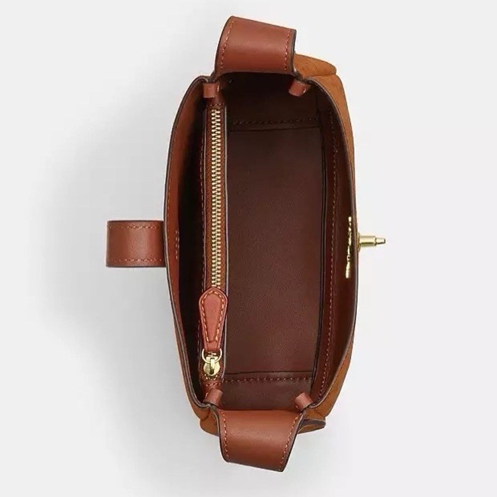 Coach NWT Coach Hadley Mini Crossbody Bag CCE16, suede/Im/Caramel Size ONE SIZE - 14 Thumbnail