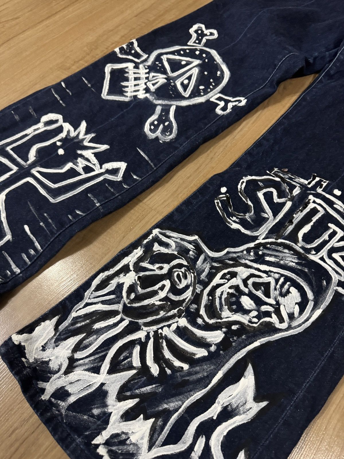 GU GU CUSTOM JEANS Size 33" - 2 Thumbnail