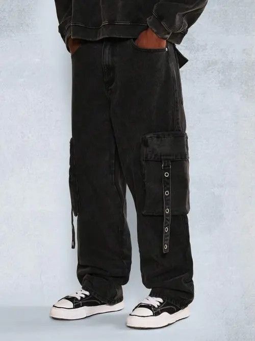 Japanese Brand y2k baggy cargo hiphop Faded pants Size US 32 / EU 48 - 4 Thumbnail