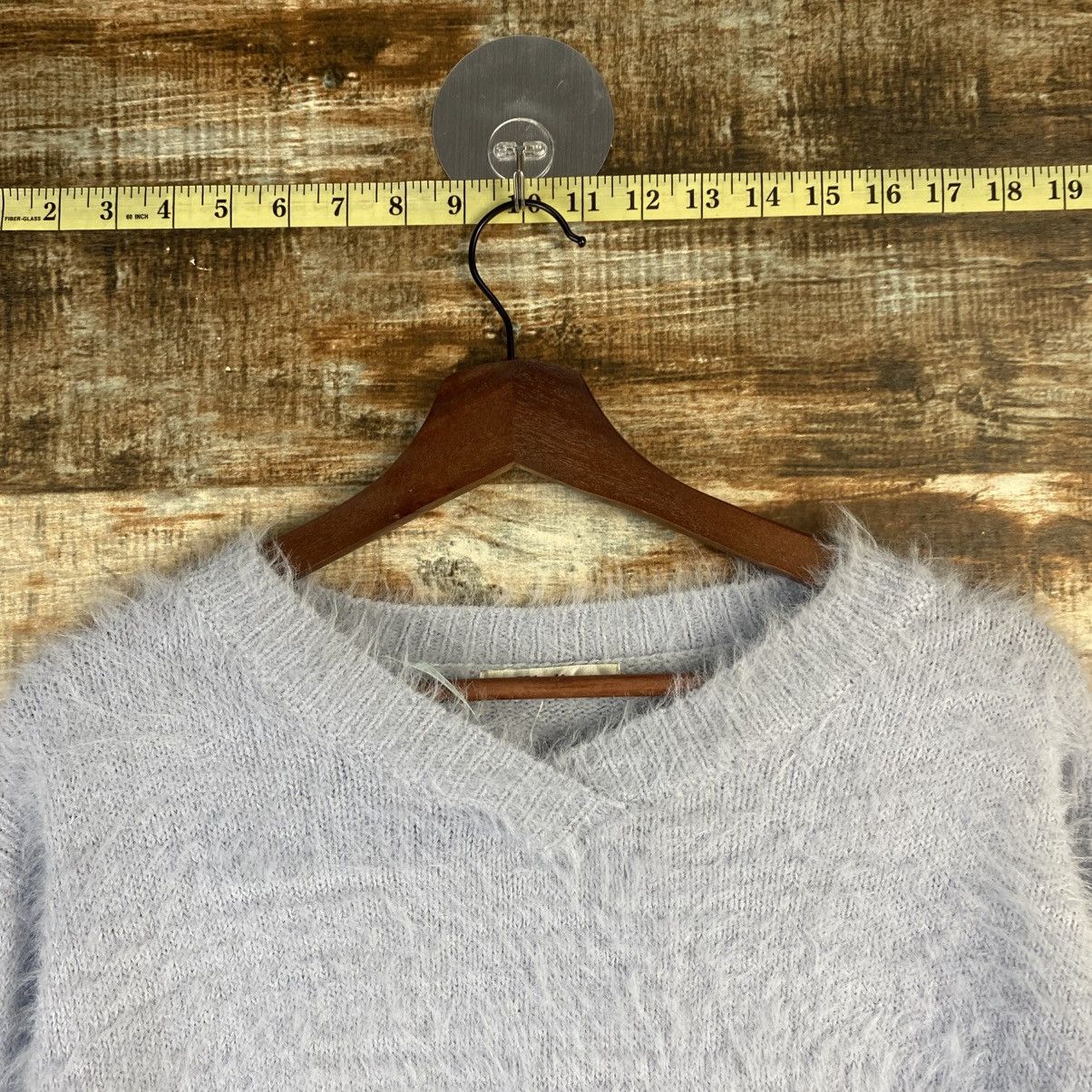 Homespun Knitwear DL Khalita Blue shaggy fur Mohair Knitwear #C1077 Size M / US 6-8 / IT 42-44 - 4 Thumbnail